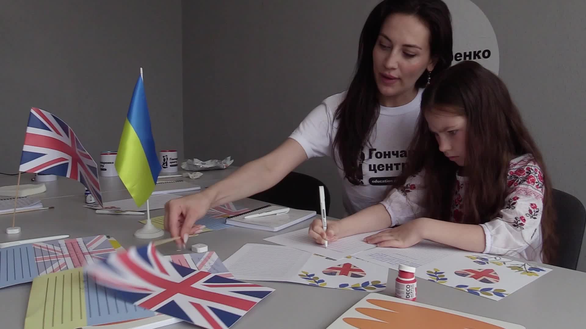 Ukrainian children wrote a response to Boris Johnson letter in Odesa, amid Russian invasion in Ukraine