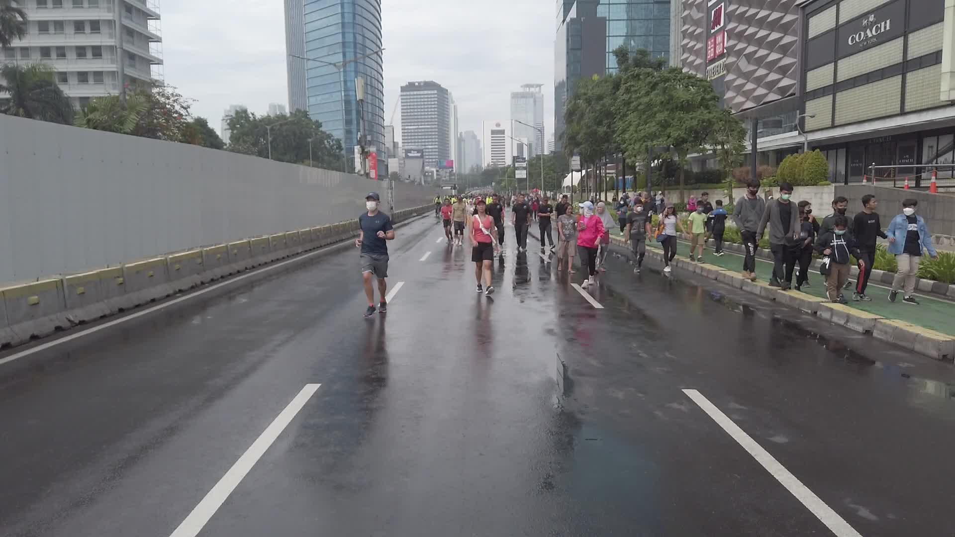 Car Free Day in Jakarta, Indonesia