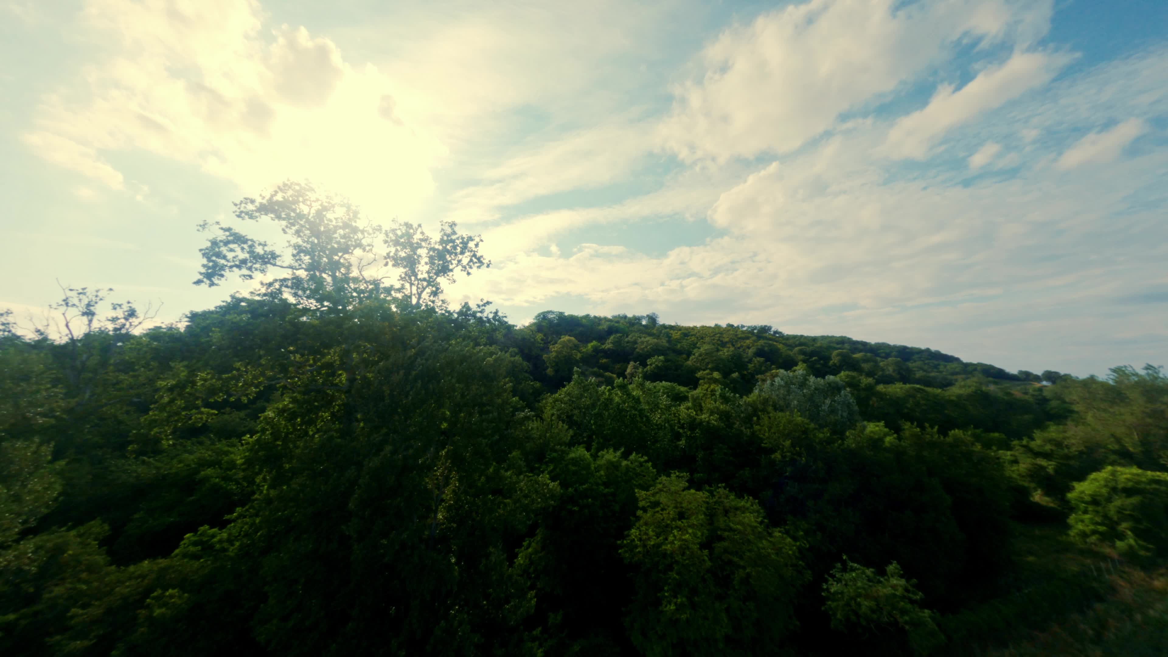FPV Drone View Of River Near Padua, Italy