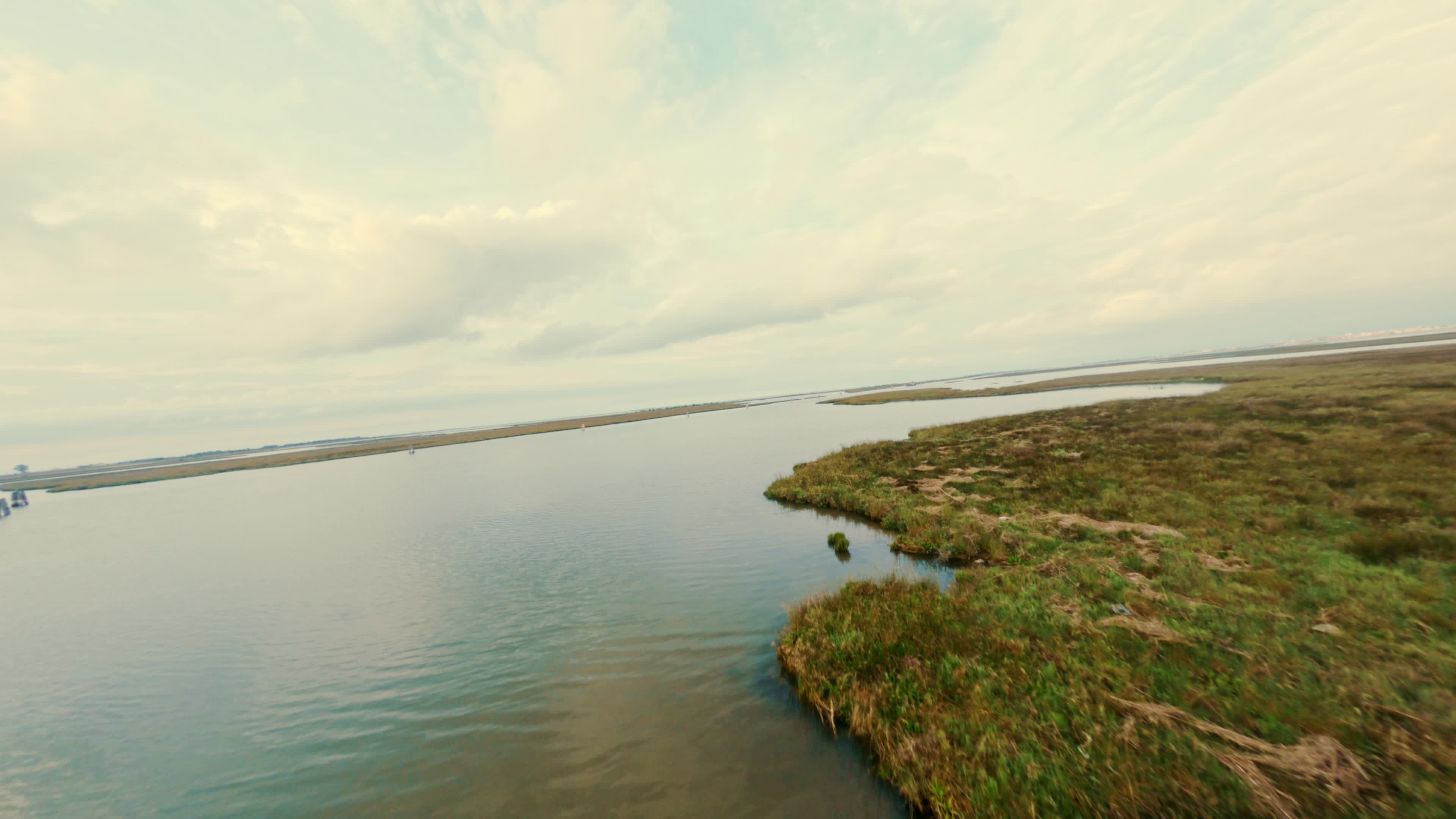 FPV Drone View of The Venetian Lagoon