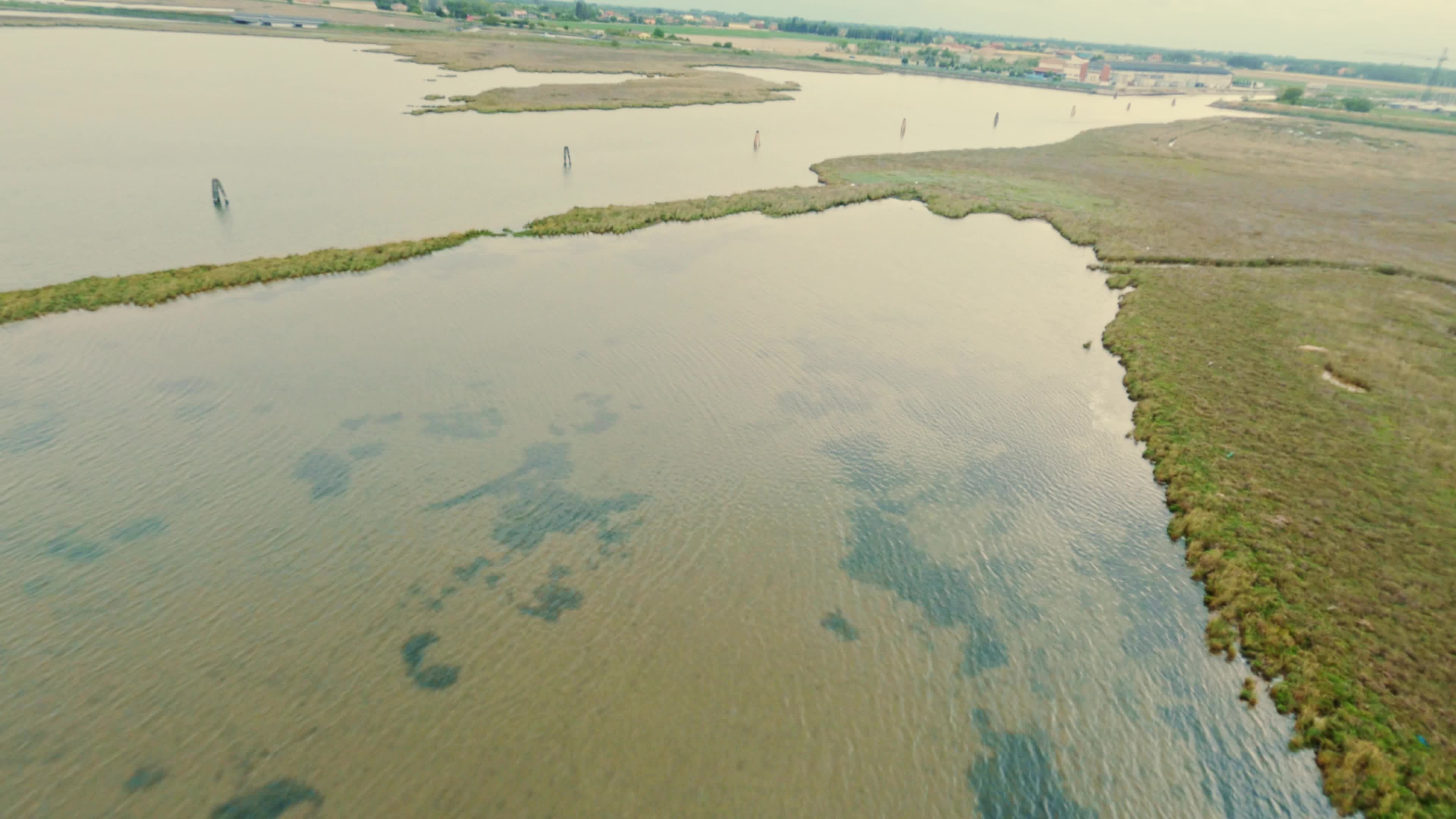 FPV Drone View of The Venetian Lagoon