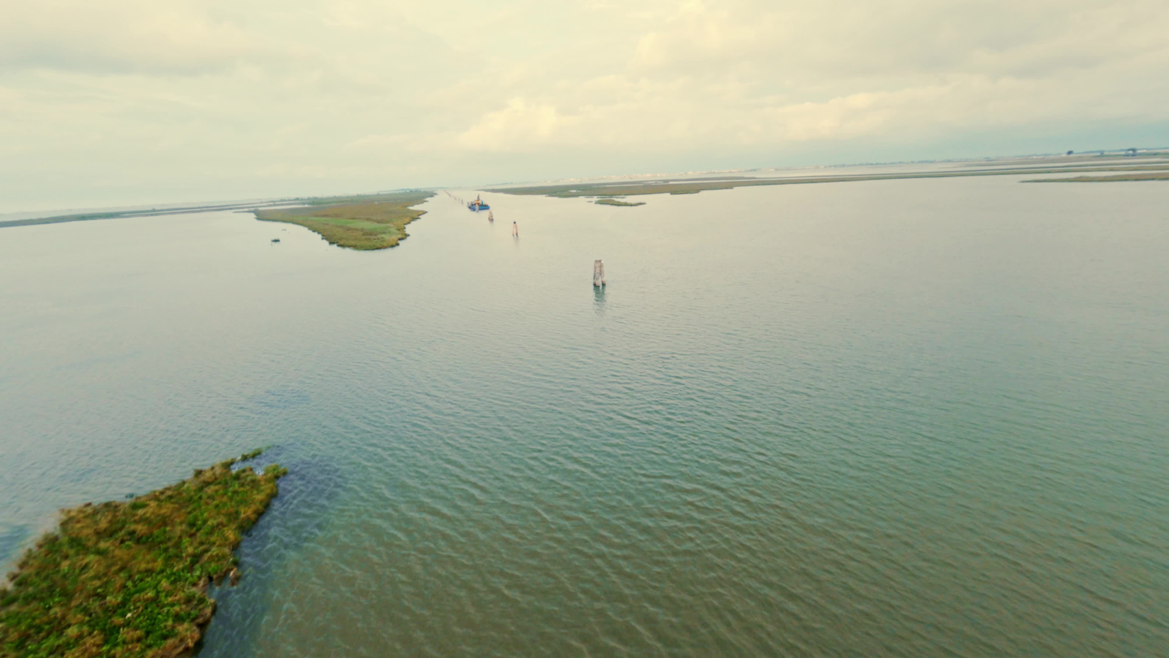 FPV Drone View of The Venetian Lagoon