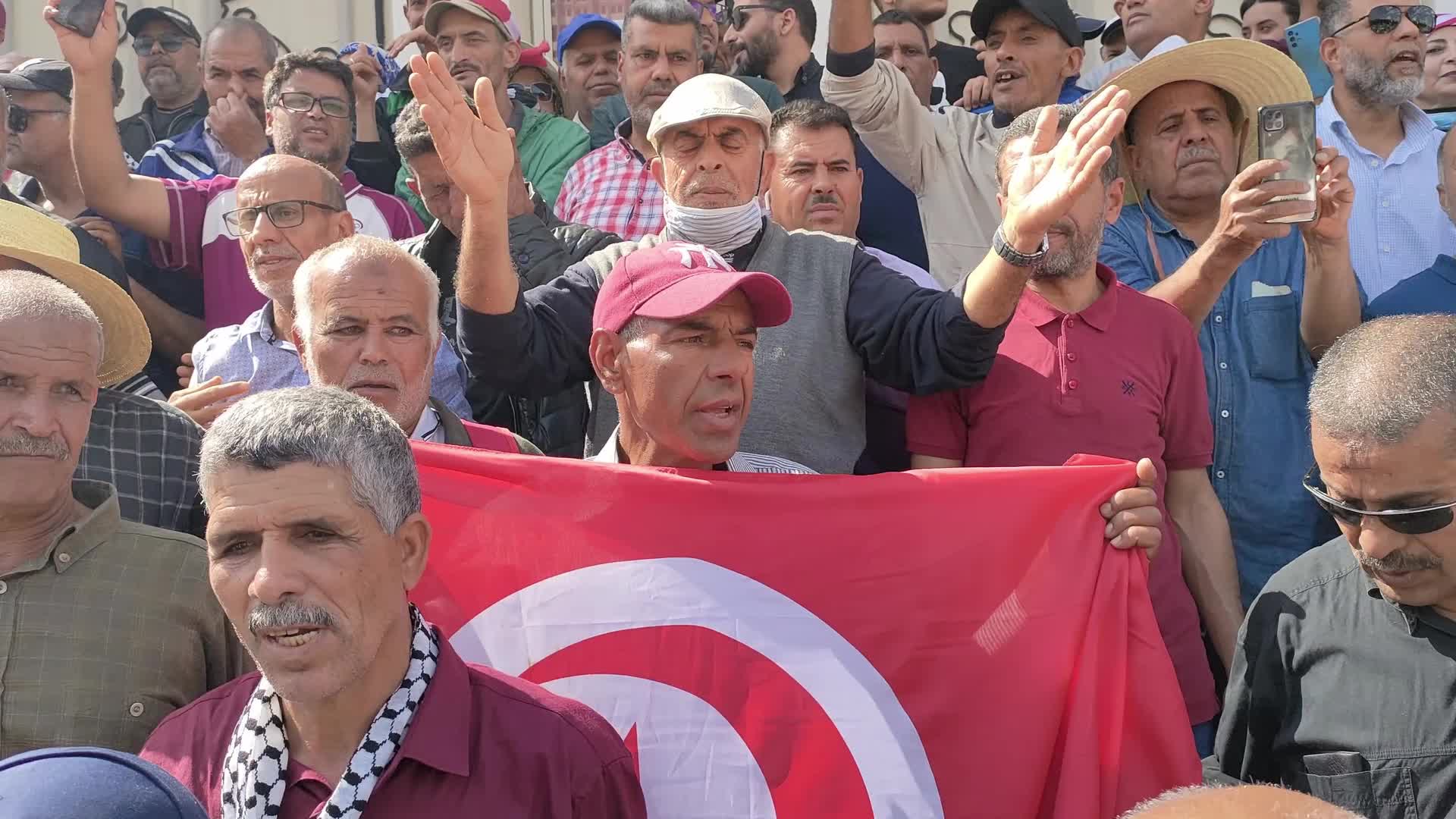Protestors Call For Removal Of President Kais Saied In Tunis