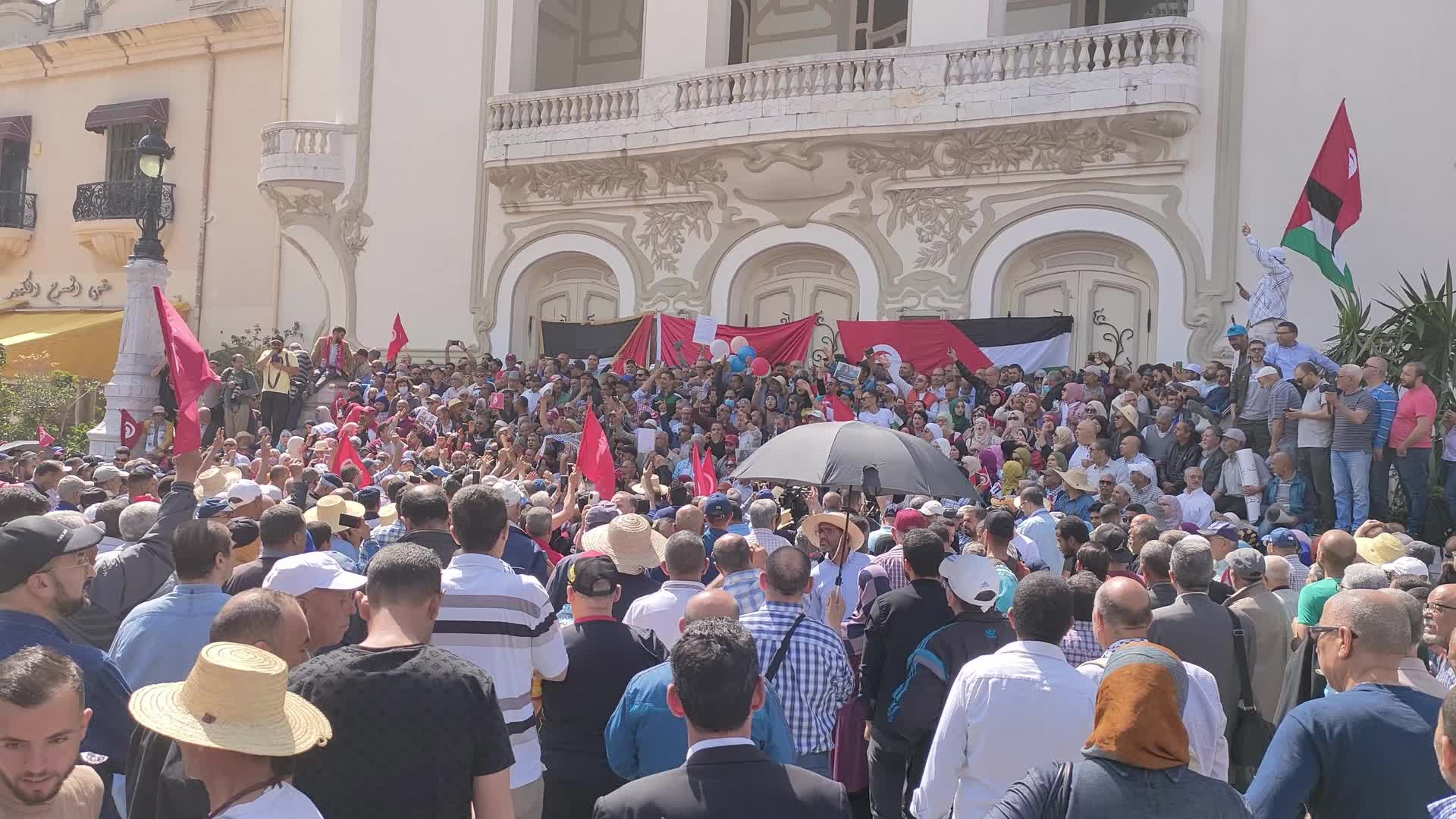 Protestors Call For Removal Of President Kais Saied In Tunis