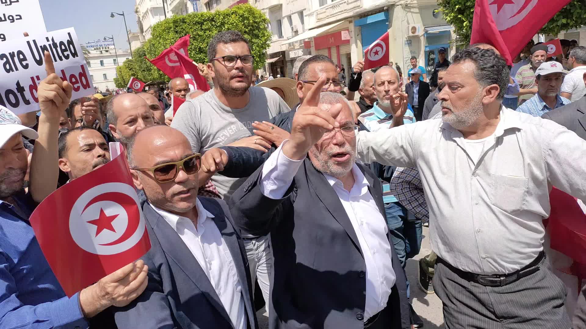 Protestors Call For Removal Of President Kais Saied In Tunis