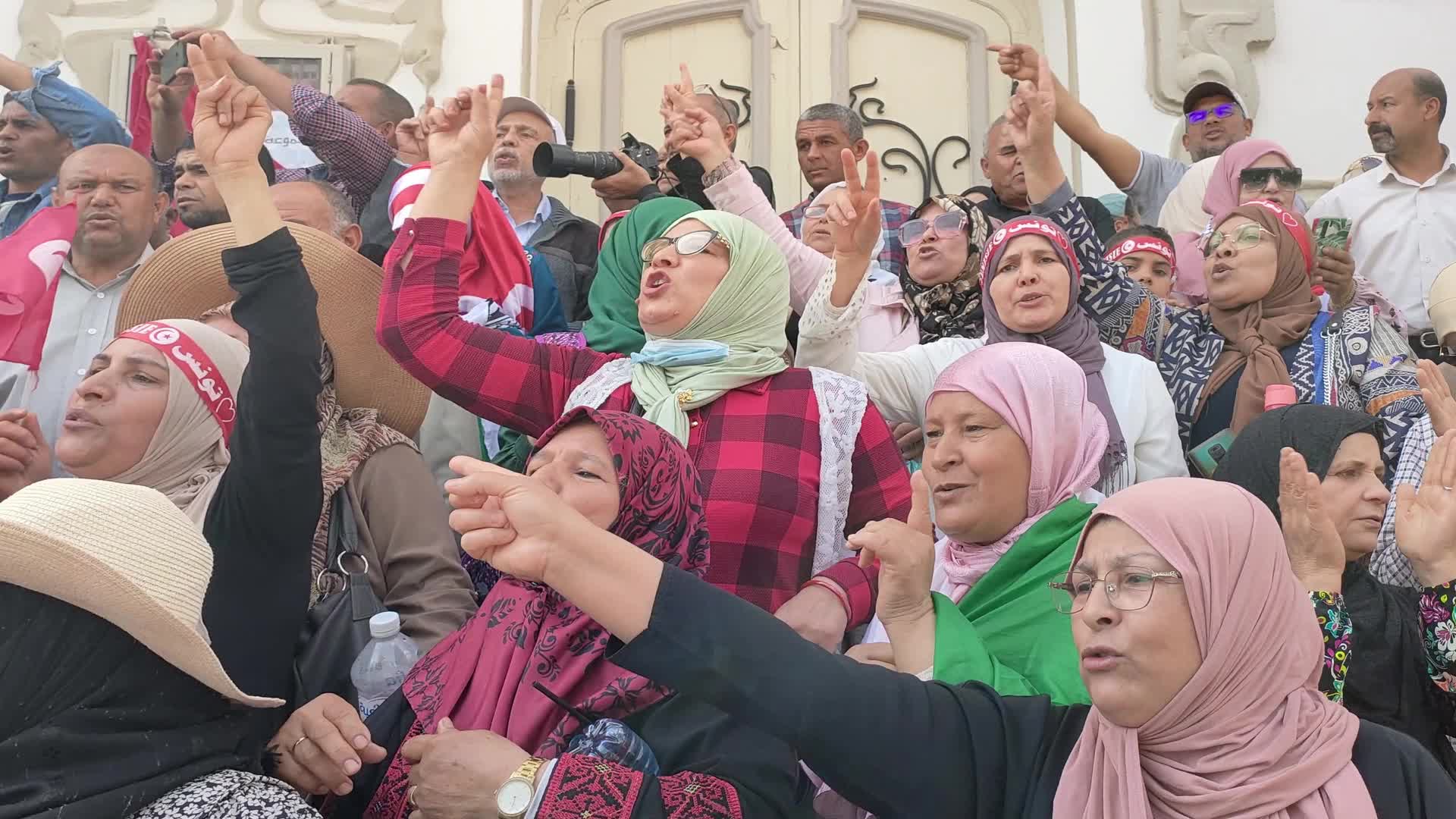 Protestors Call For Removal Of President Kais Saied In Tunis