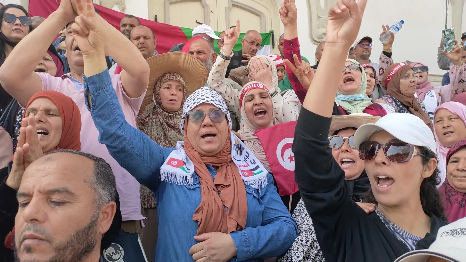Protestors Call For Removal Of President Kais Saied In Tunis