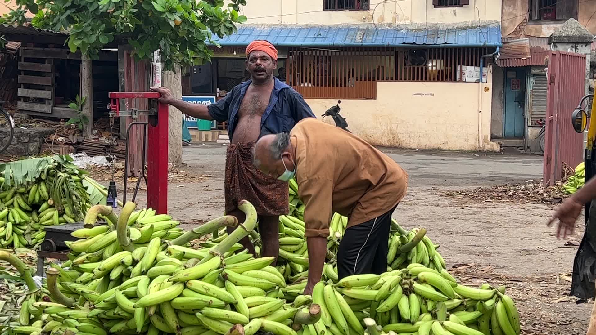 Banana market in Kerala, India