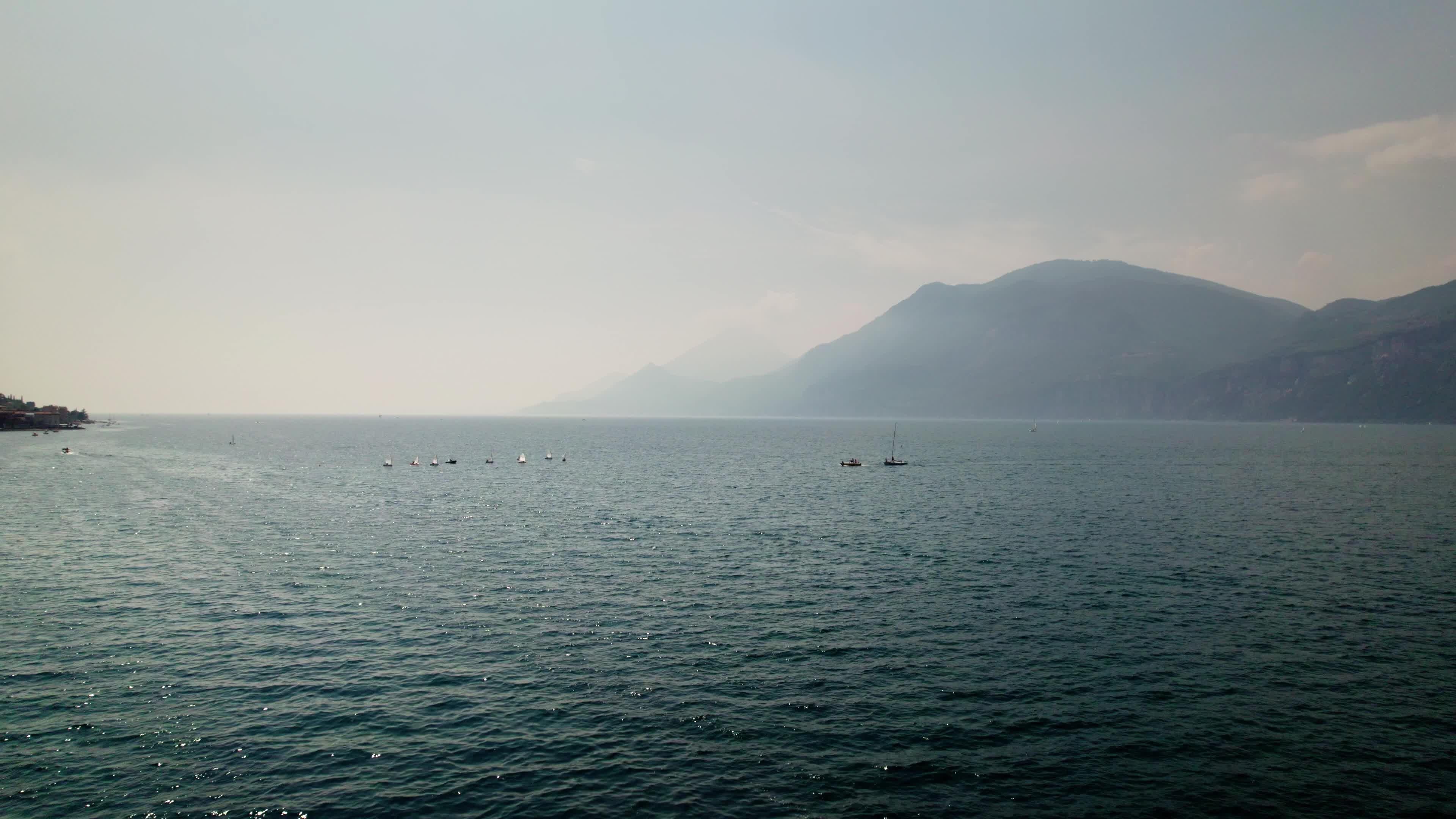 4K Drone View of Brenzone At Garda Lake