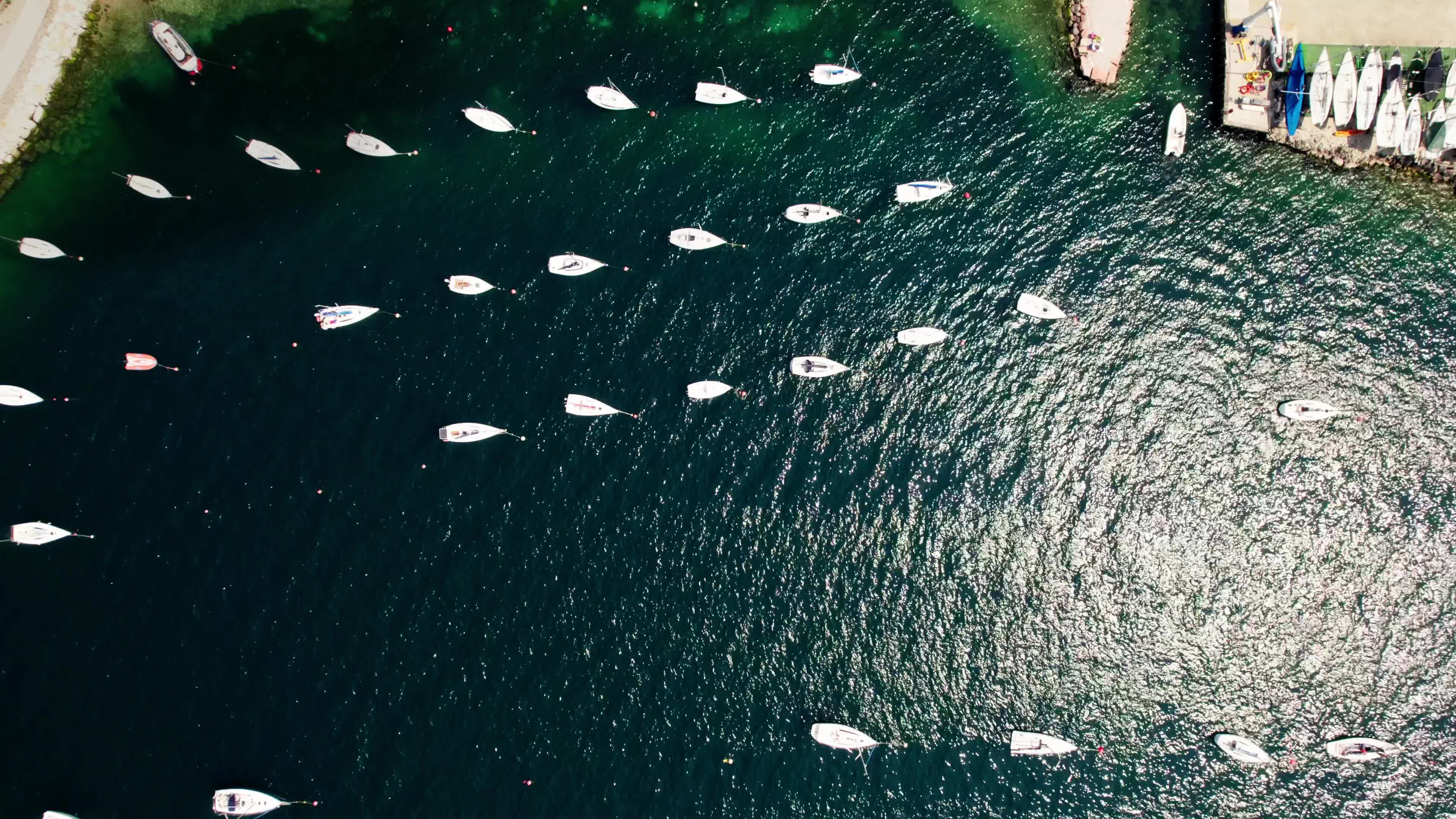 4K Drone View of Brenzone At Garda Lake