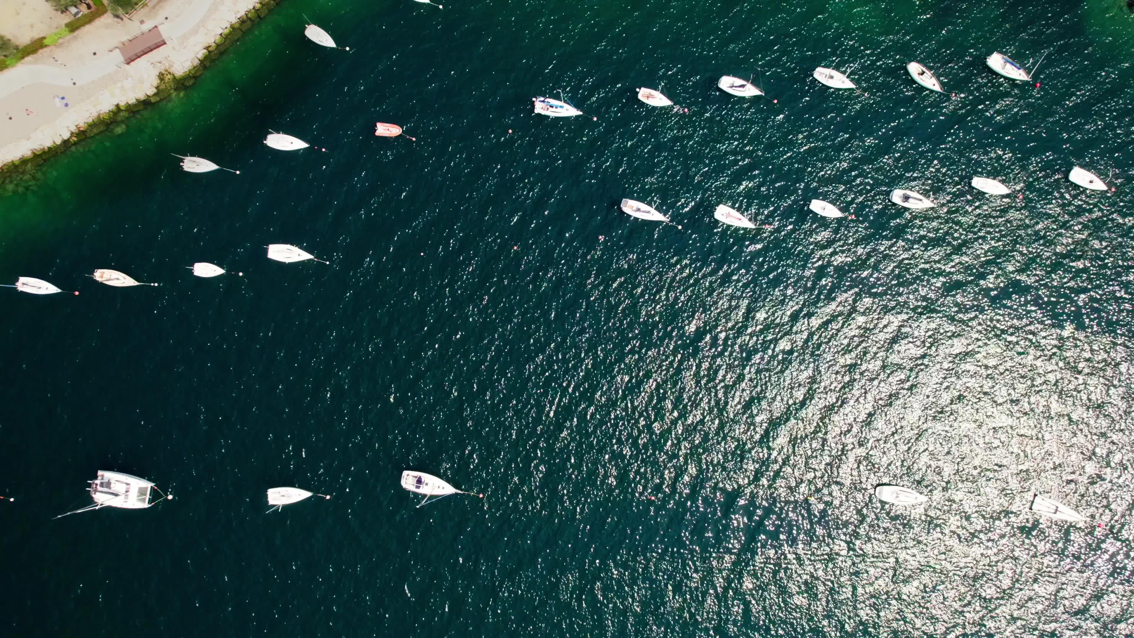 4K Drone View of Brenzone At Garda Lake
