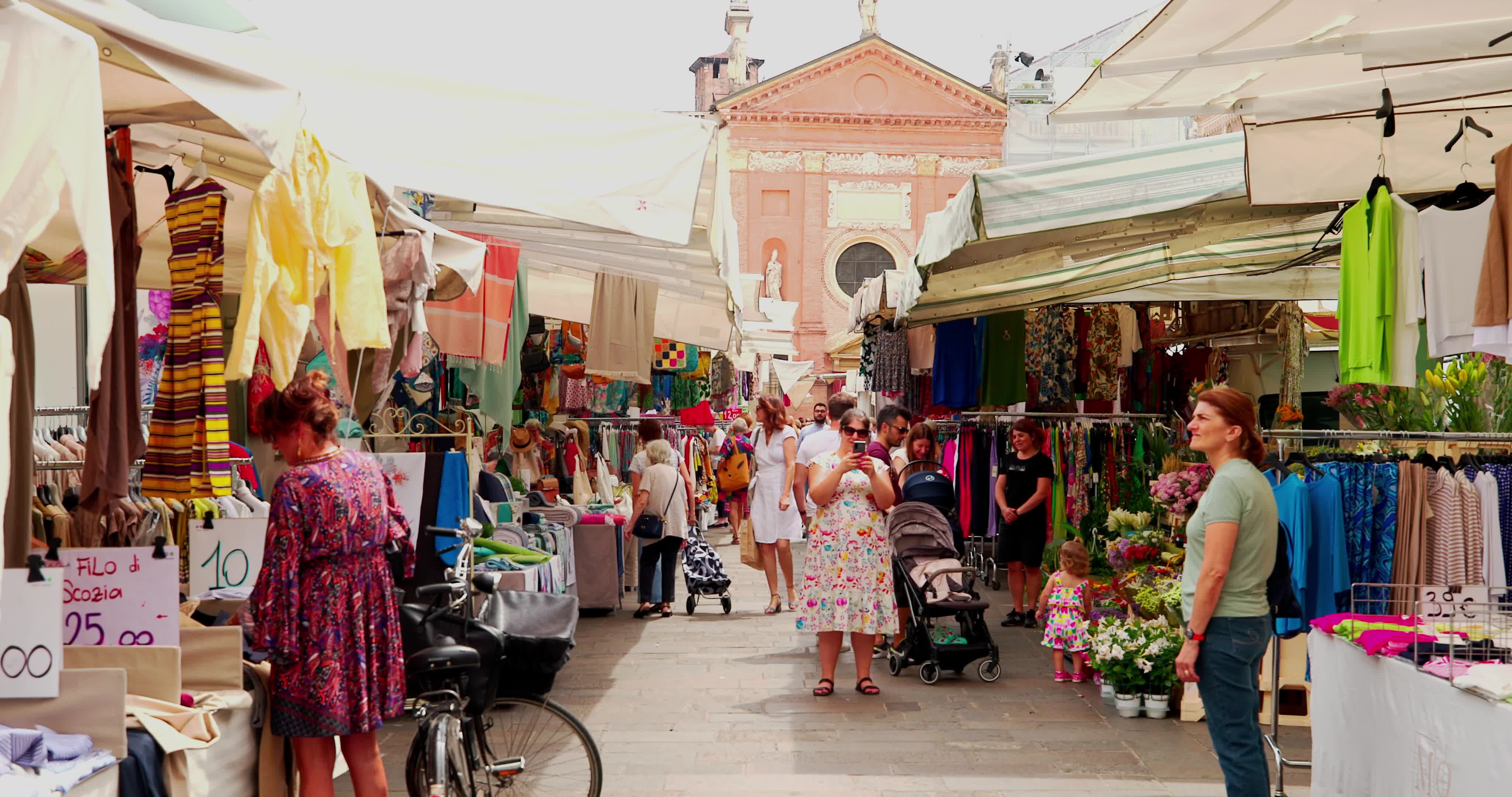 Street Market In Piazza dei Signori, in Padua