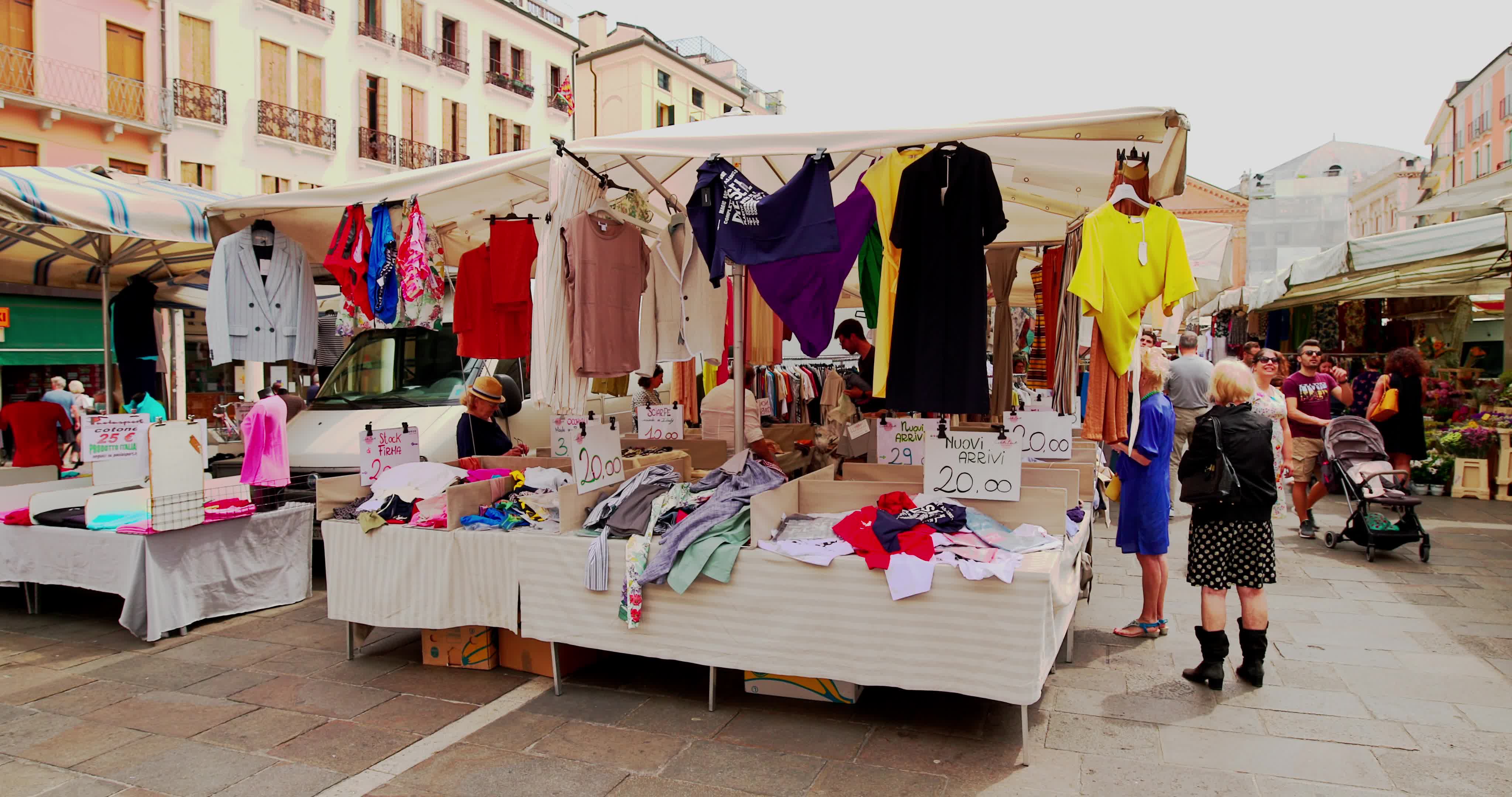 Street Market In Piazza dei Signori, in Padua