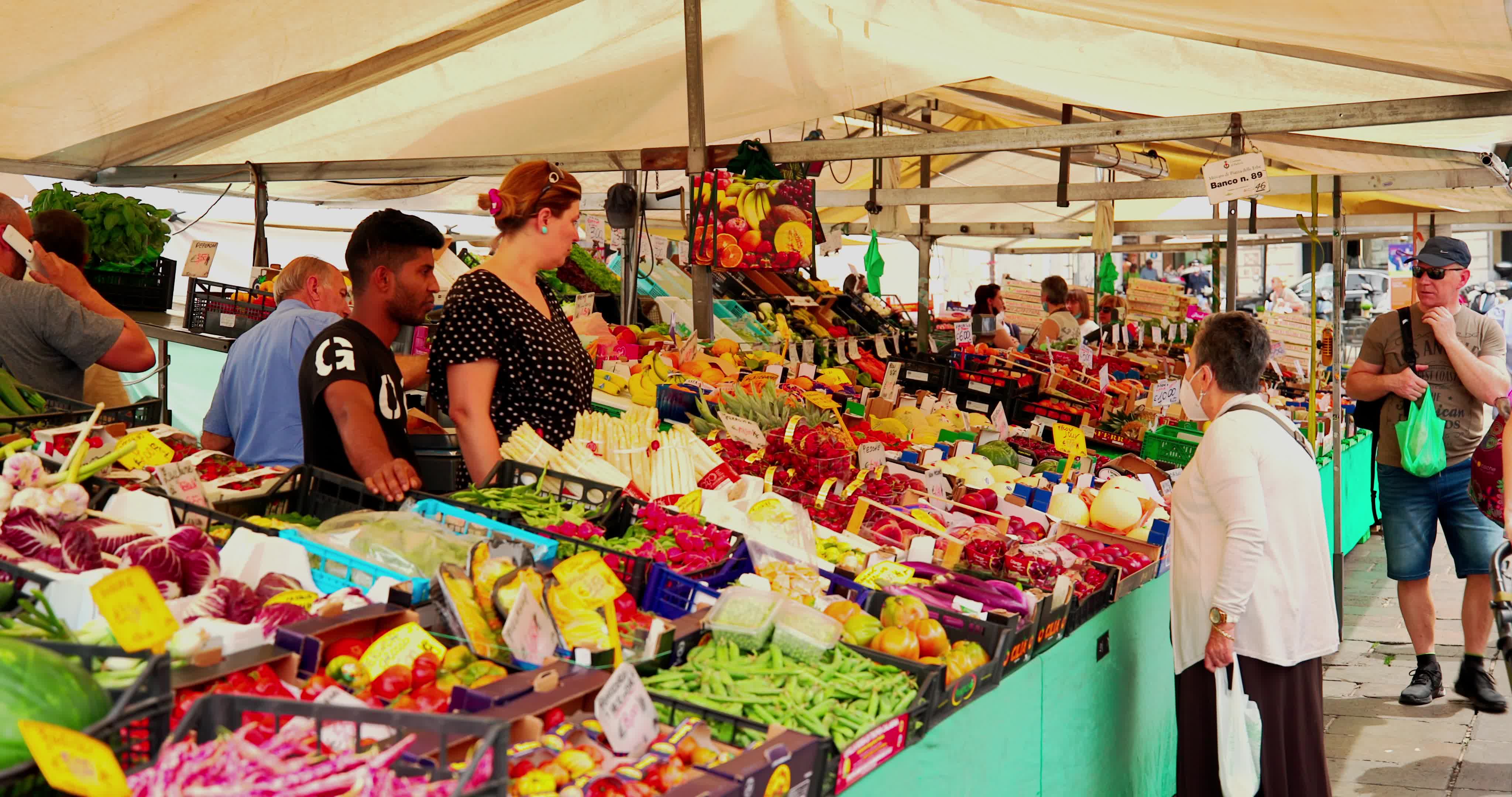 Vegetable Market In Piazza delle Erbe, Padua