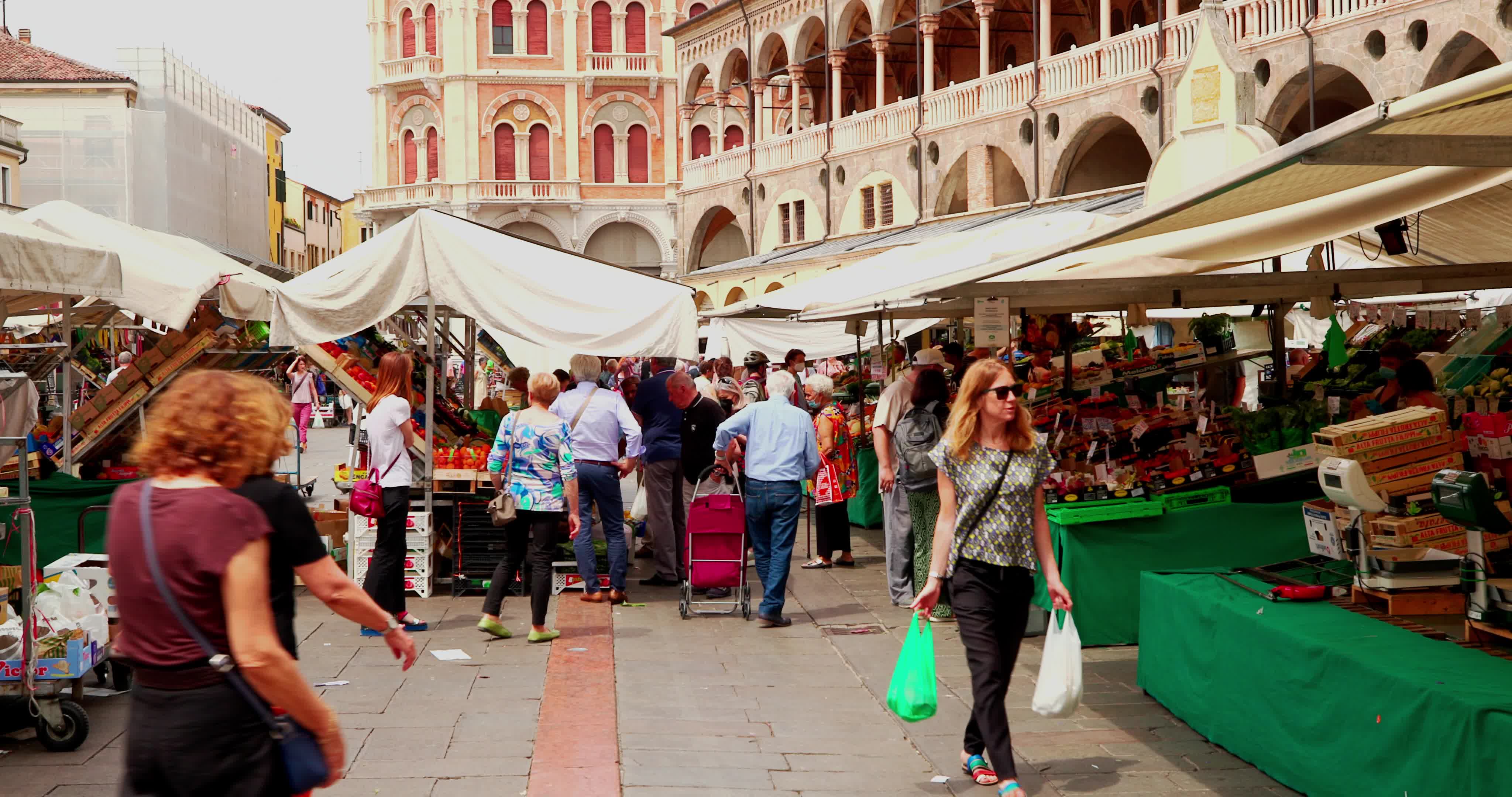 Vegetable Market In Piazza delle Erbe, Padua