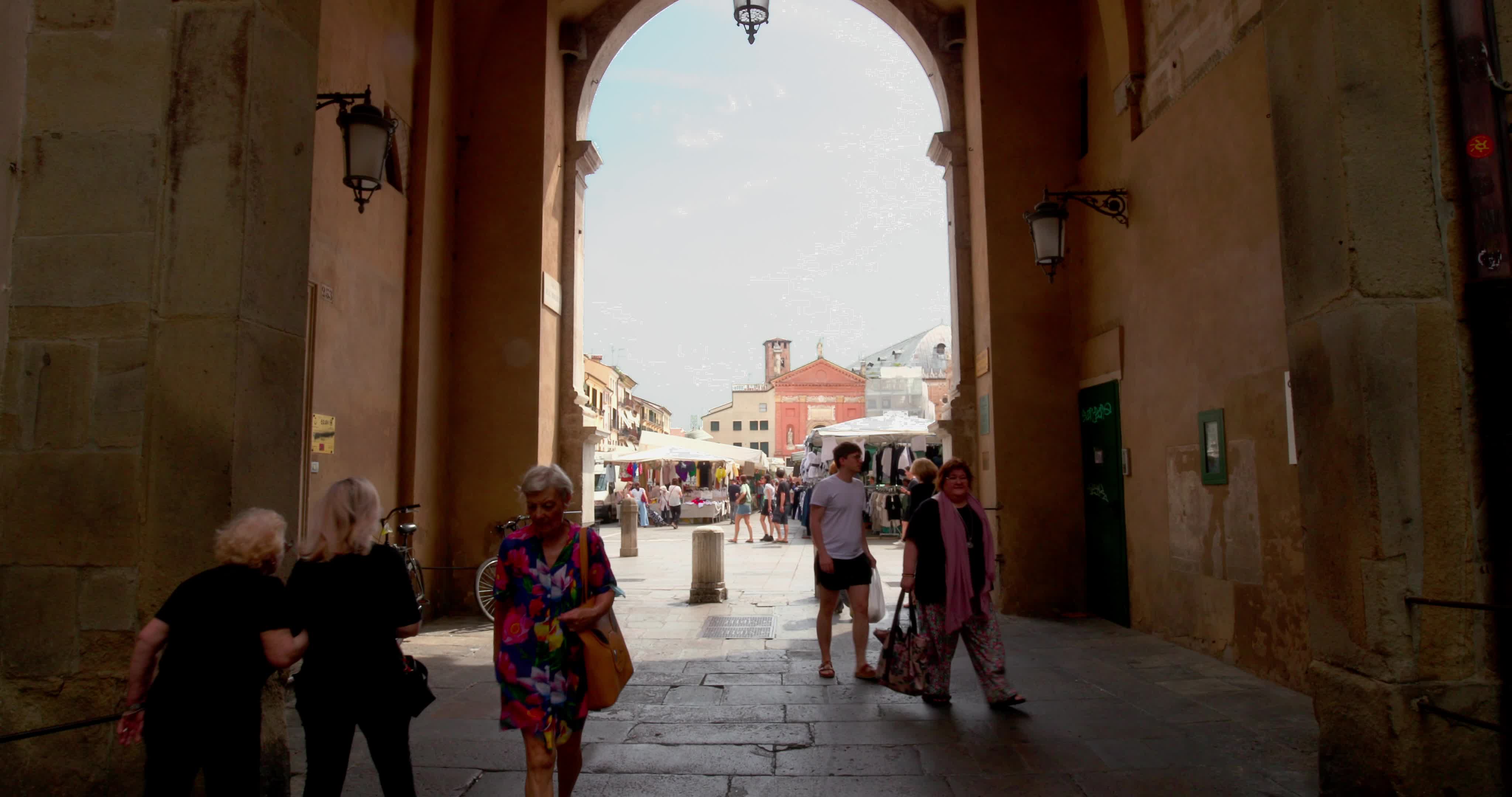 Street Market In Piazza dei Signori, in Padua