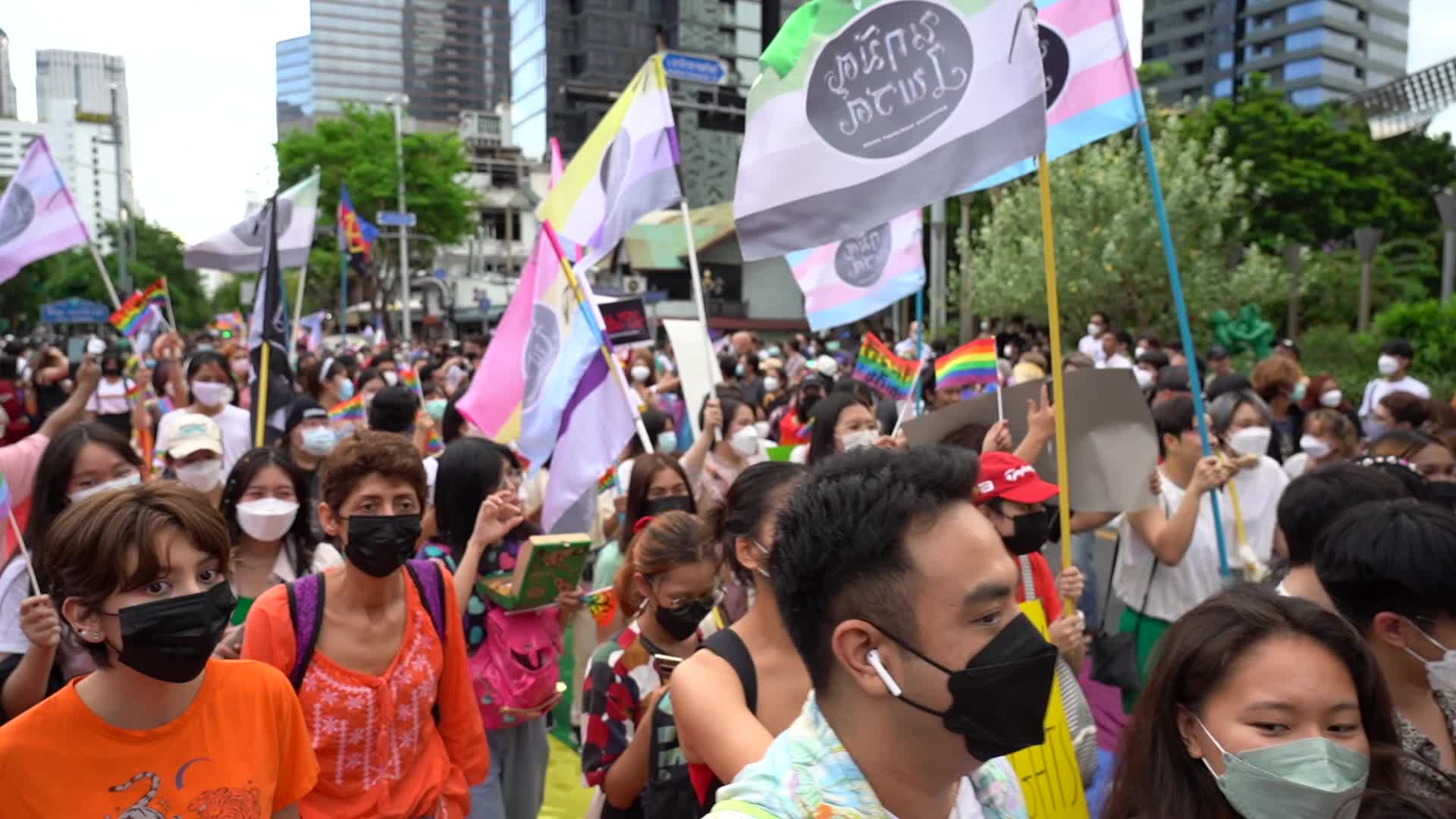 LGBT People Celebrate Pride Month in Bangkok.
