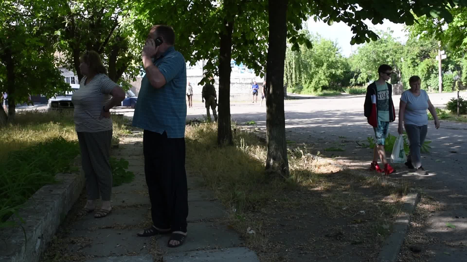 Shelling In Mar'yans'ke-front Line amid the Russian Invasion of Ukraine
