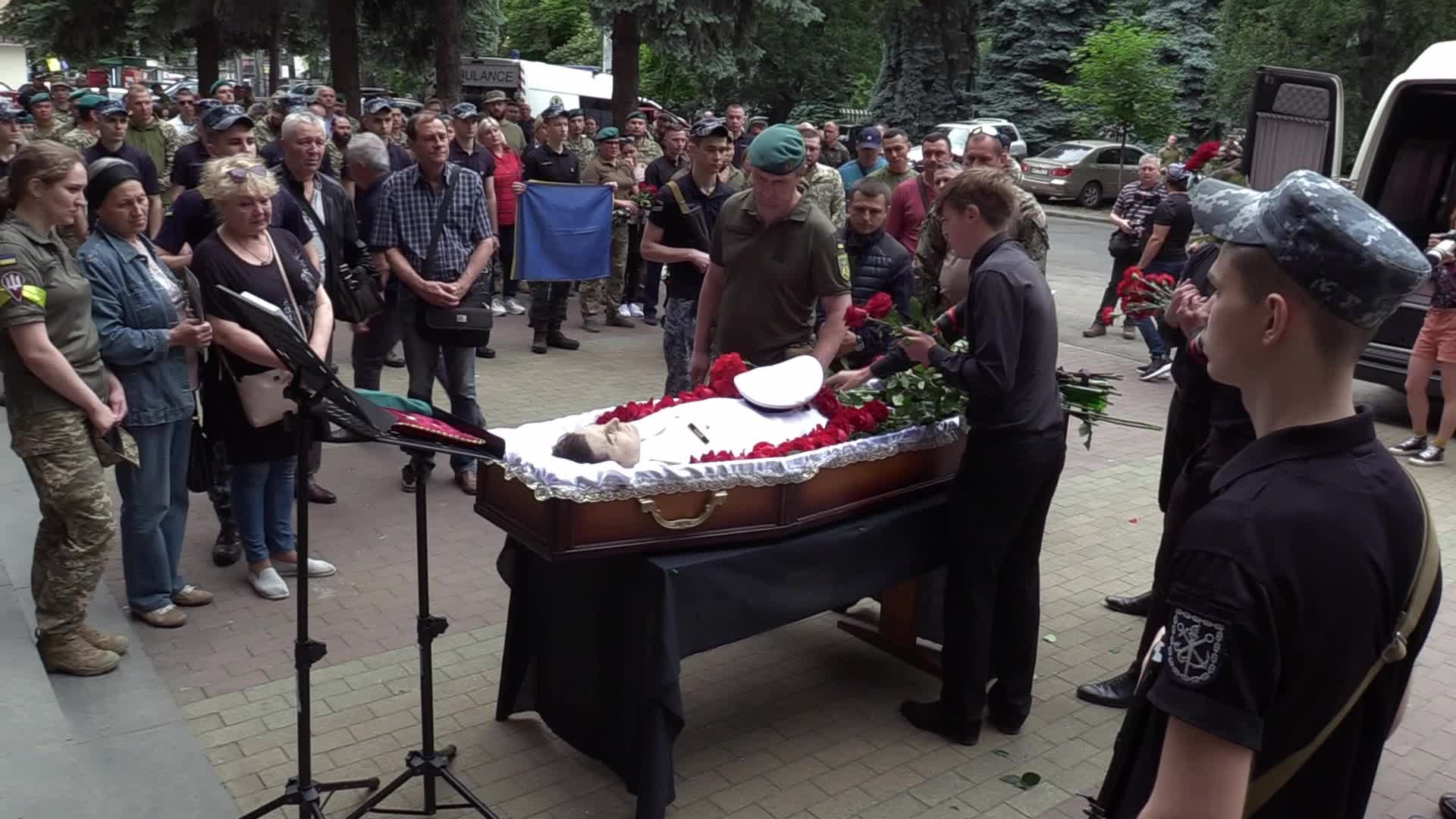 Farewell ceremony for Ukrainian serviceman Sergiy Derduga in Odesa, amid Russia's invasion in Ukraine