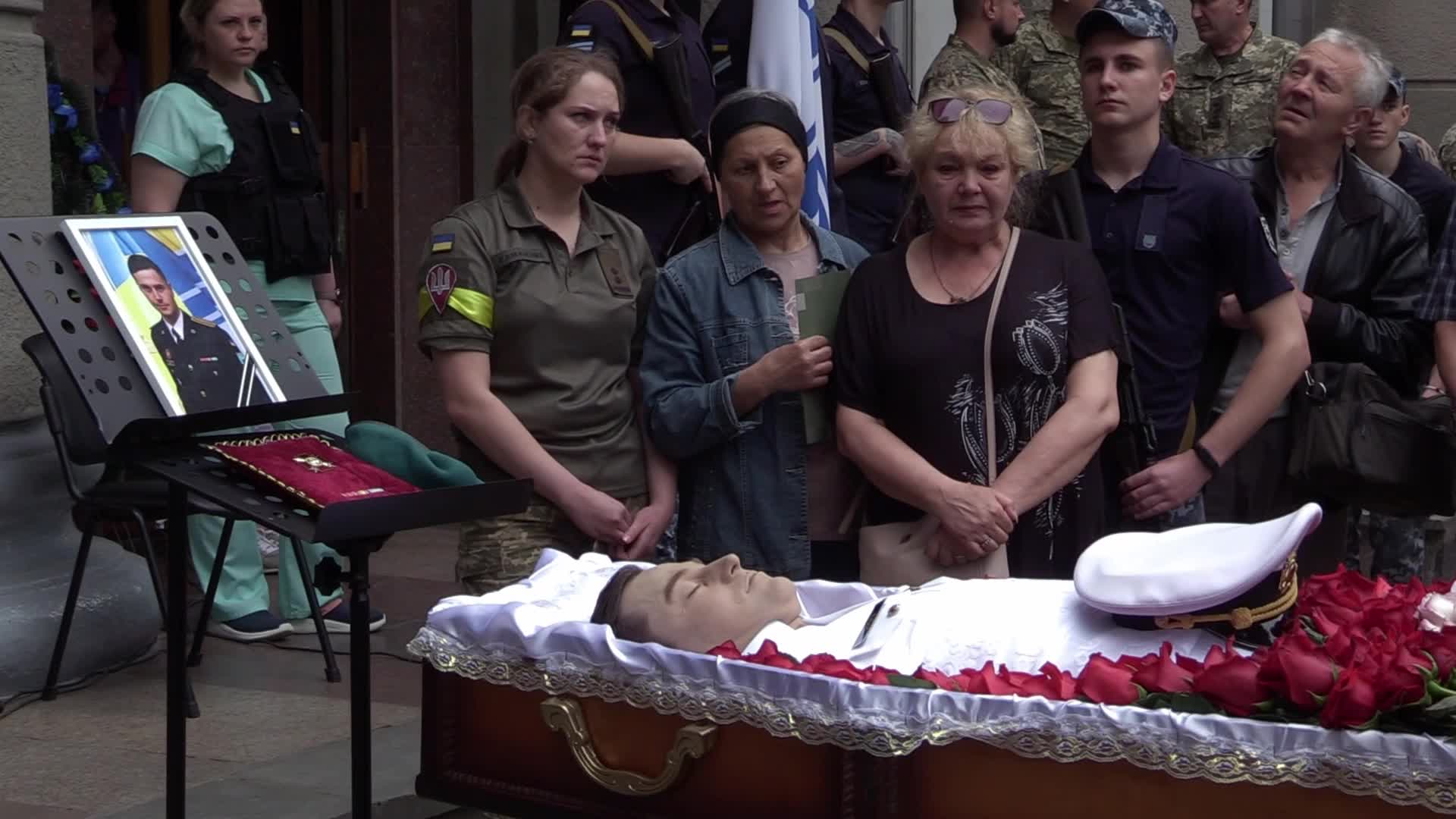 Farewell ceremony for Ukrainian serviceman Sergiy Derduga in Odesa, amid Russia's invasion in Ukraine