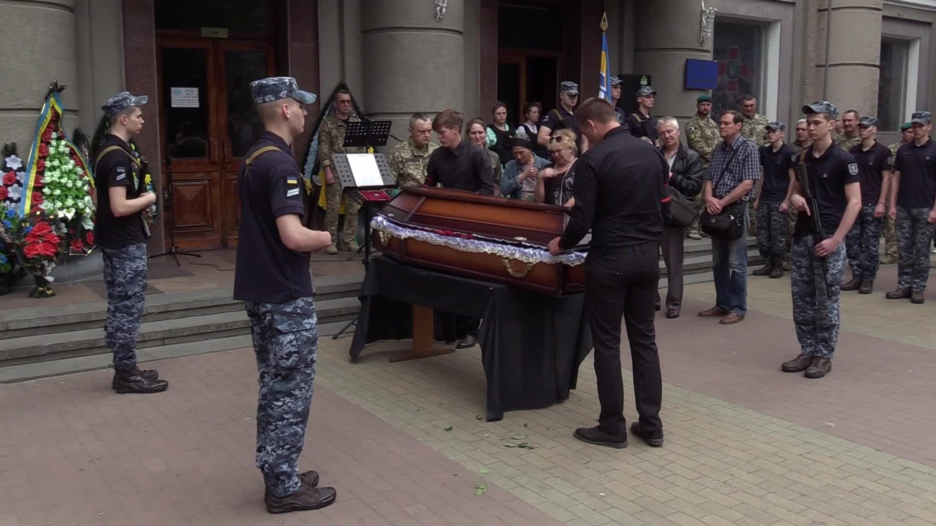 Farewell ceremony for Ukrainian serviceman Sergiy Derduga in Odesa, amid Russia's invasion in Ukraine