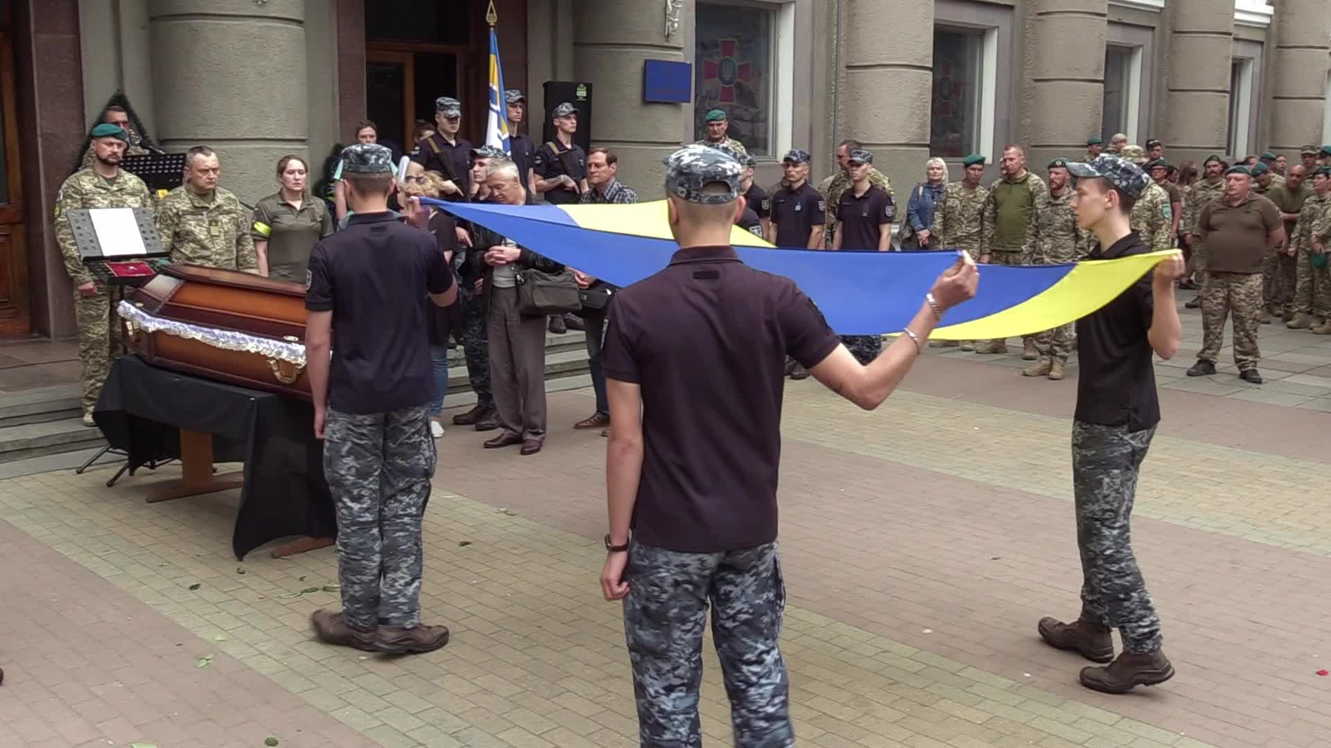 Farewell ceremony for Ukrainian serviceman Sergiy Derduga in Odesa, amid Russia's invasion in Ukraine