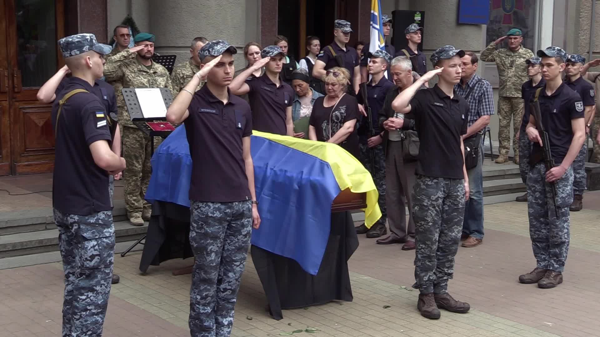 Farewell ceremony for Ukrainian serviceman Sergiy Derduga in Odesa, amid Russia's invasion in Ukraine