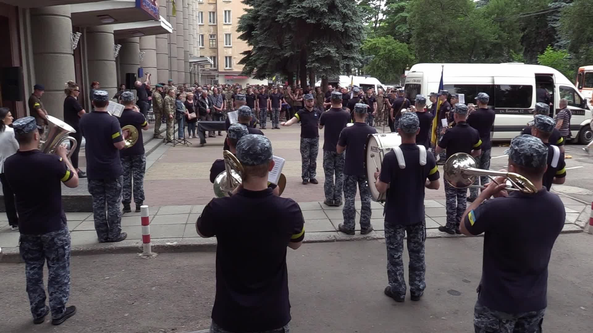 Farewell ceremony for Ukrainian serviceman Sergiy Derduga in Odesa, amid Russia's invasion in Ukraine