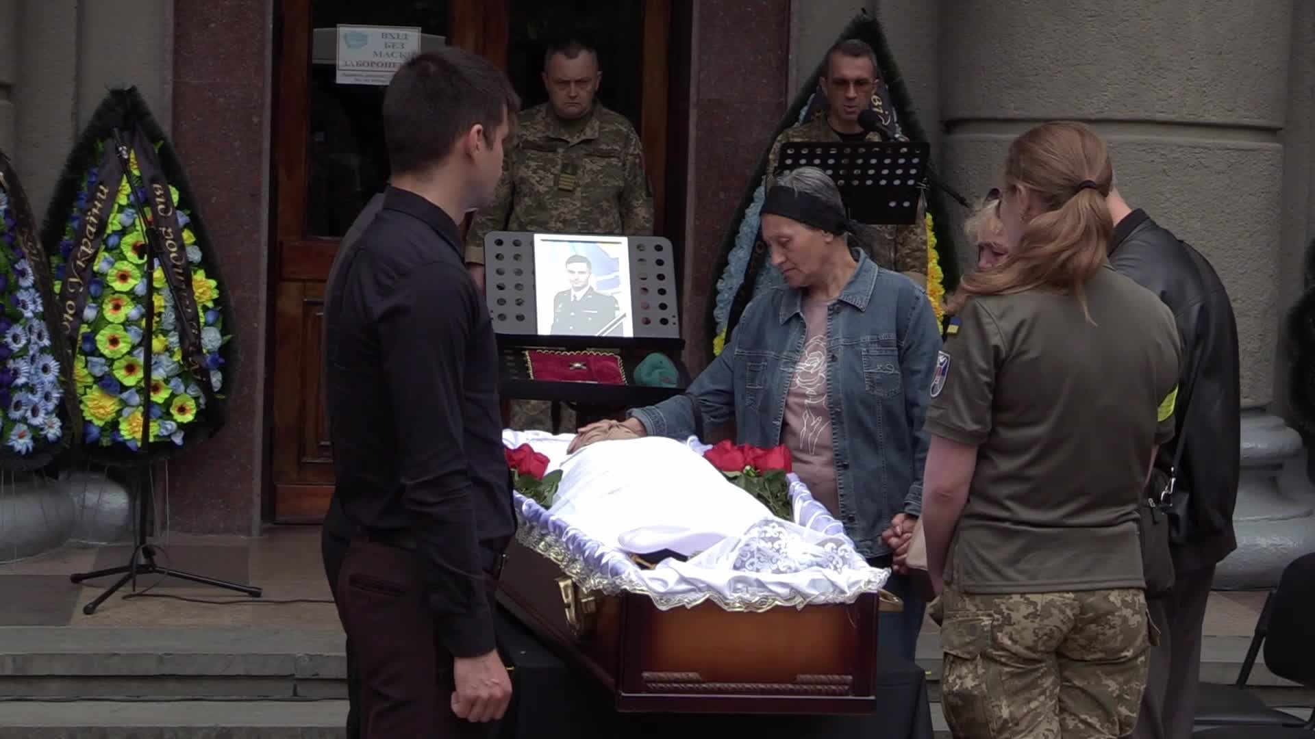 Farewell ceremony for Ukrainian serviceman Sergiy Derduga in Odesa, amid Russia's invasion in Ukraine