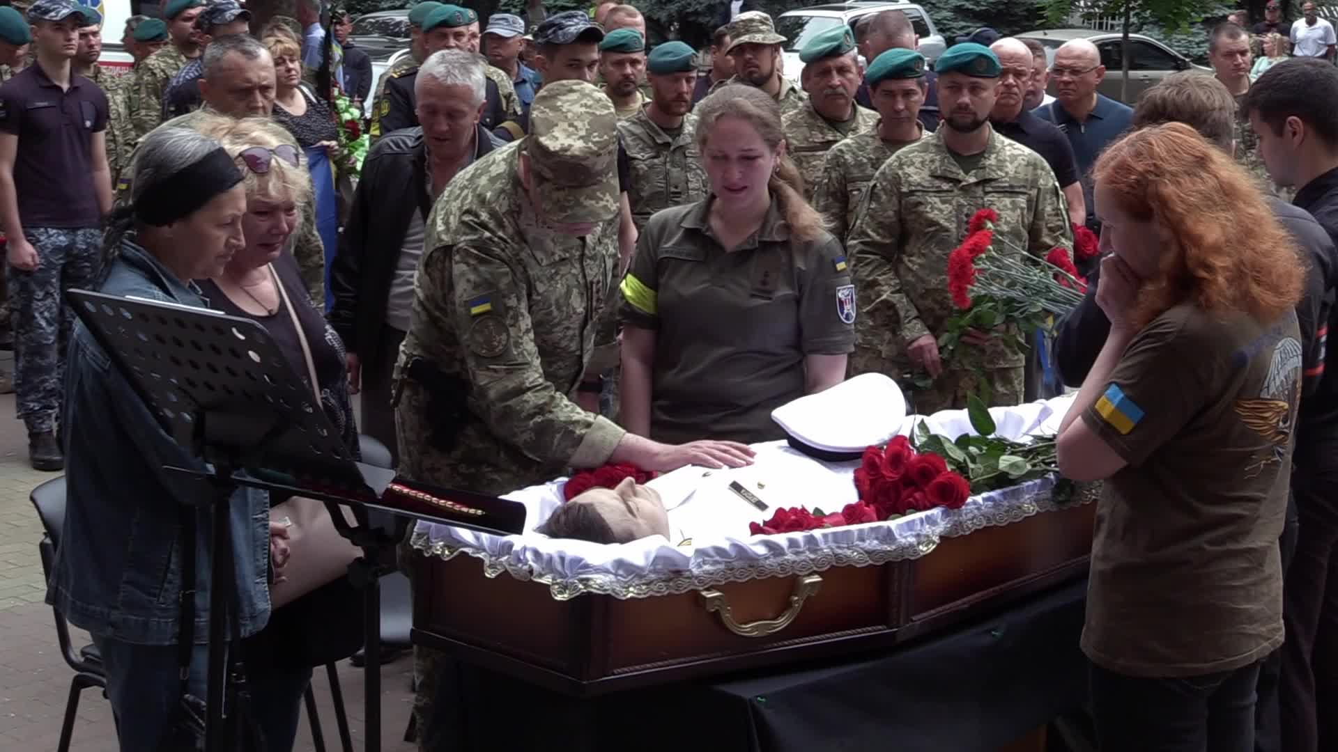 Farewell ceremony for Ukrainian serviceman Sergiy Derduga in Odesa, amid Russia's invasion in Ukraine