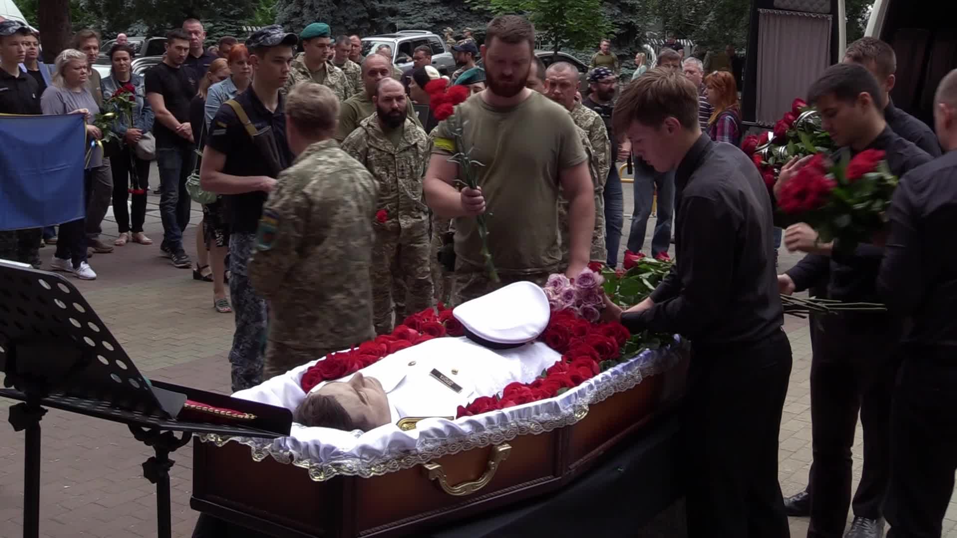 Farewell ceremony for Ukrainian serviceman Sergiy Derduga in Odesa, amid Russia's invasion in Ukraine