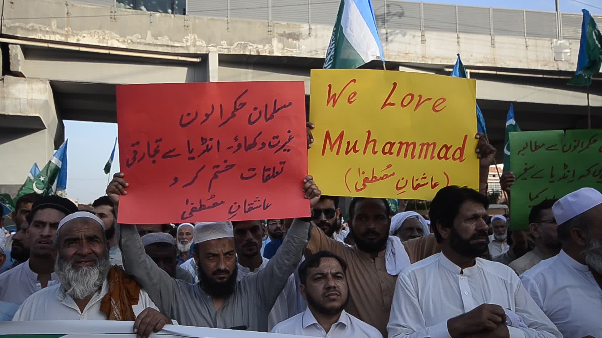 Protest against India following derogatory comments on the Prophet Muhammad
