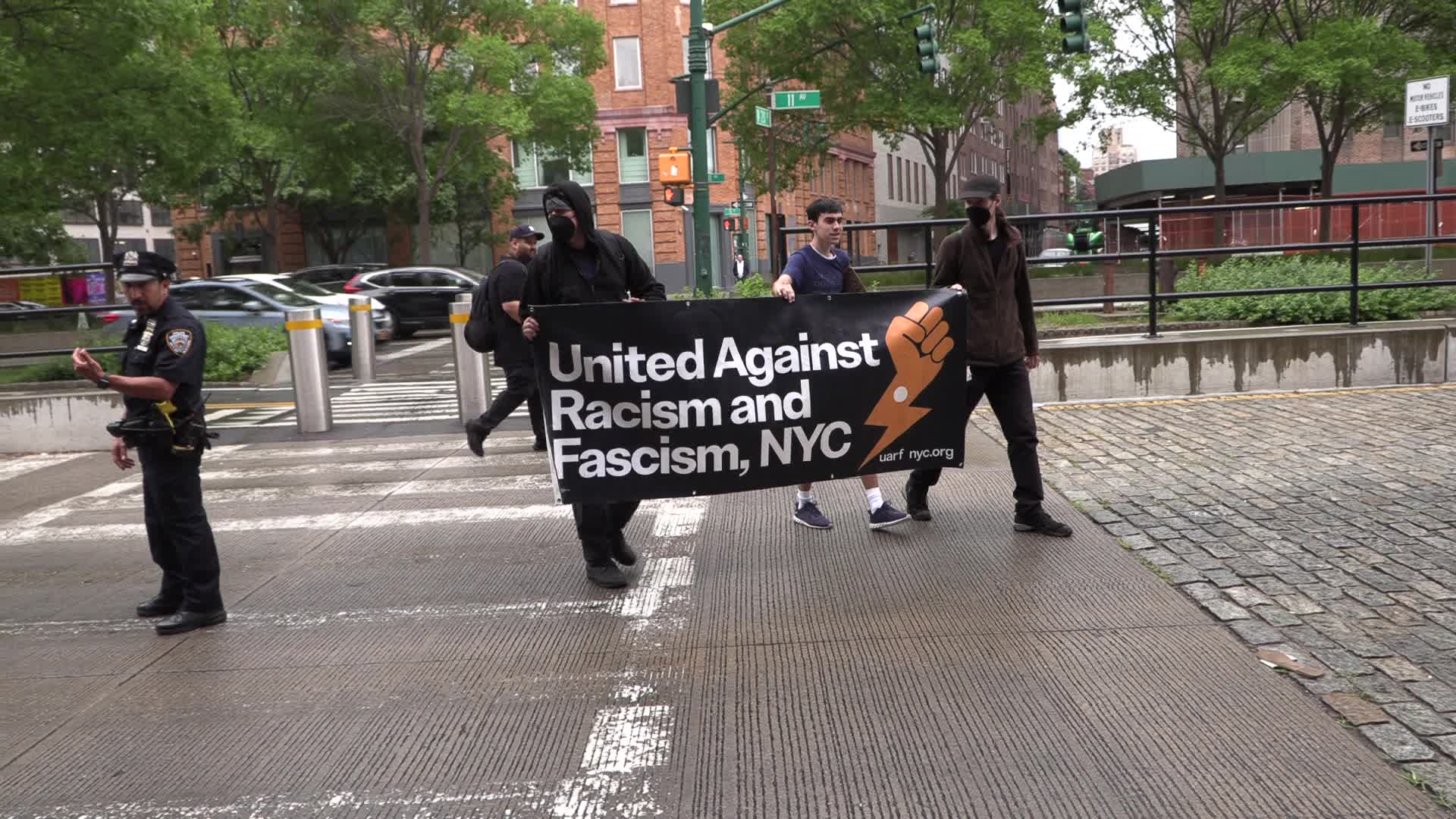 NYC: LGBTQ advocates denounces Florida Governor DeSantis at Chelsea Piers
