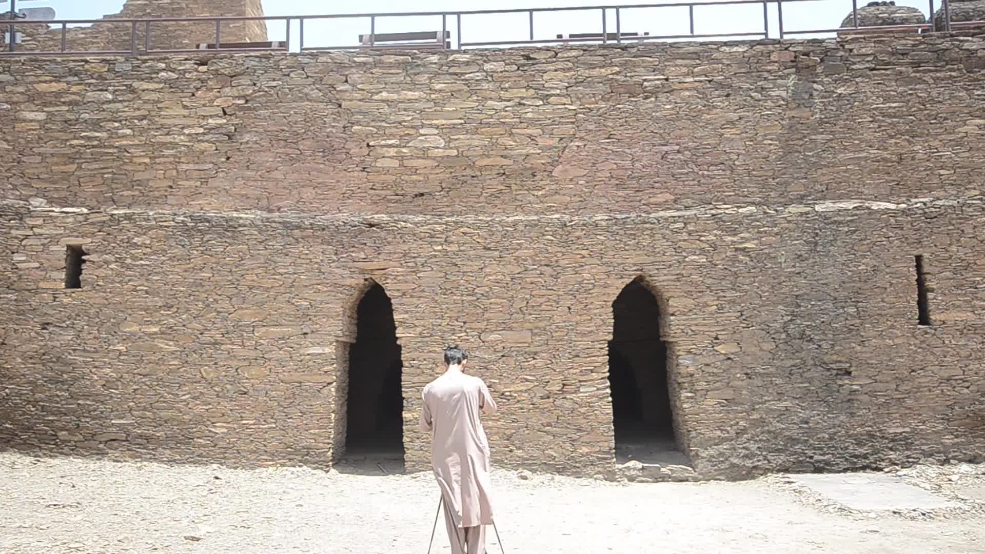 Gautama Buddha's ashes in the central stupa of Takht Bhai in Pakistan