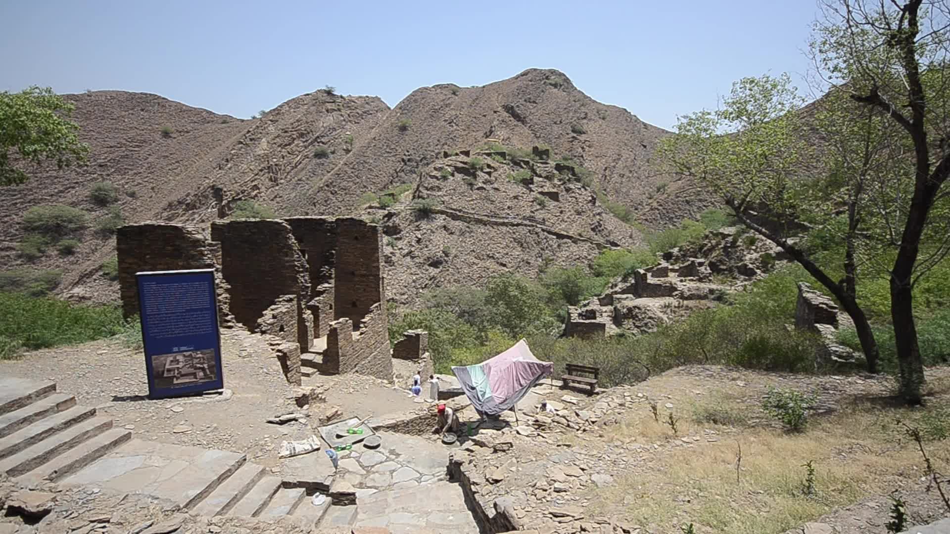 Gautama Buddha's ashes in the central stupa of Takht Bhai in Pakistan