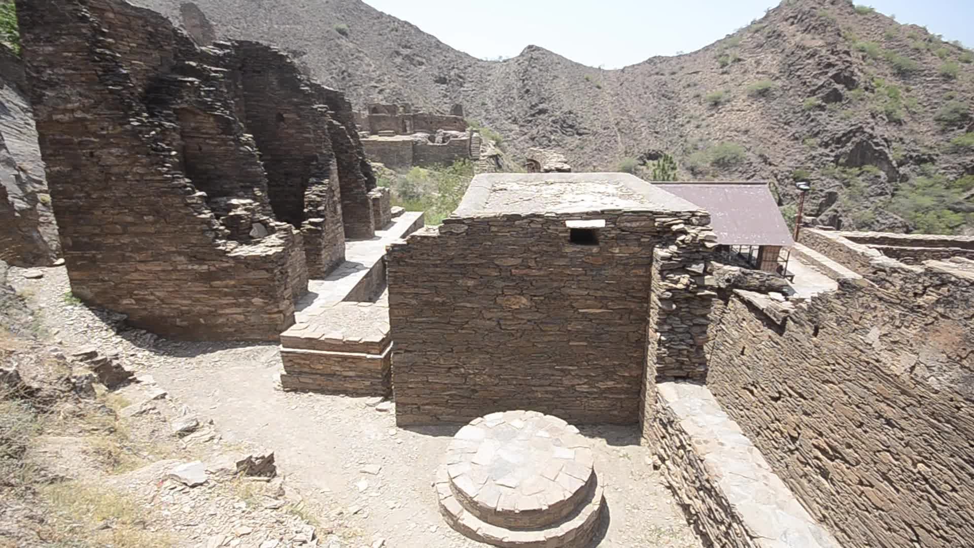 Gautama Buddha's ashes in the central stupa of Takht Bhai in Pakistan