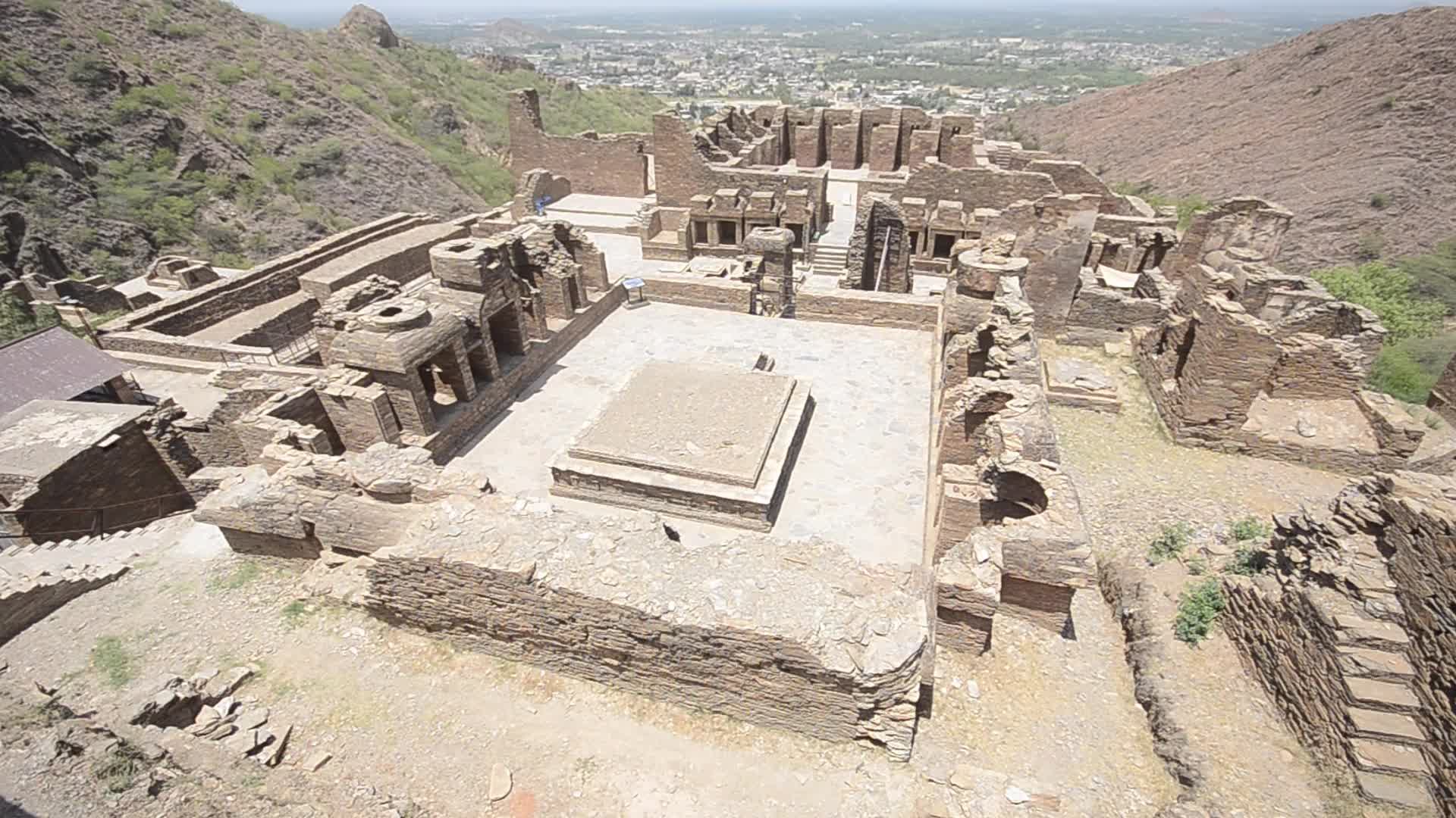 Gautama Buddha's ashes in the central stupa of Takht Bhai in Pakistan