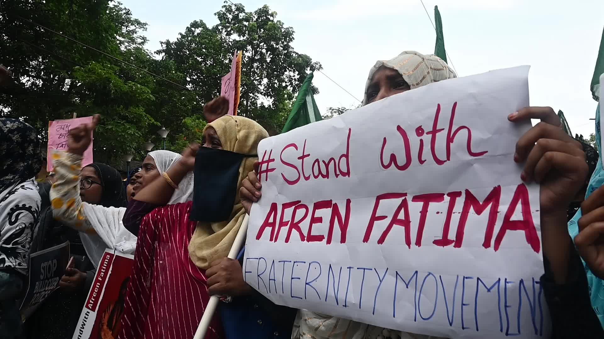 Demonstration In Support Of Afreen Fatima