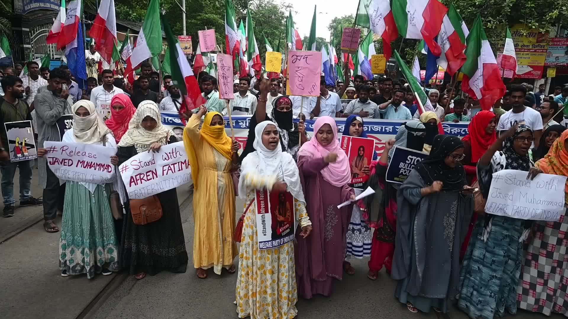 Demonstration In Support Of Afreen Fatima