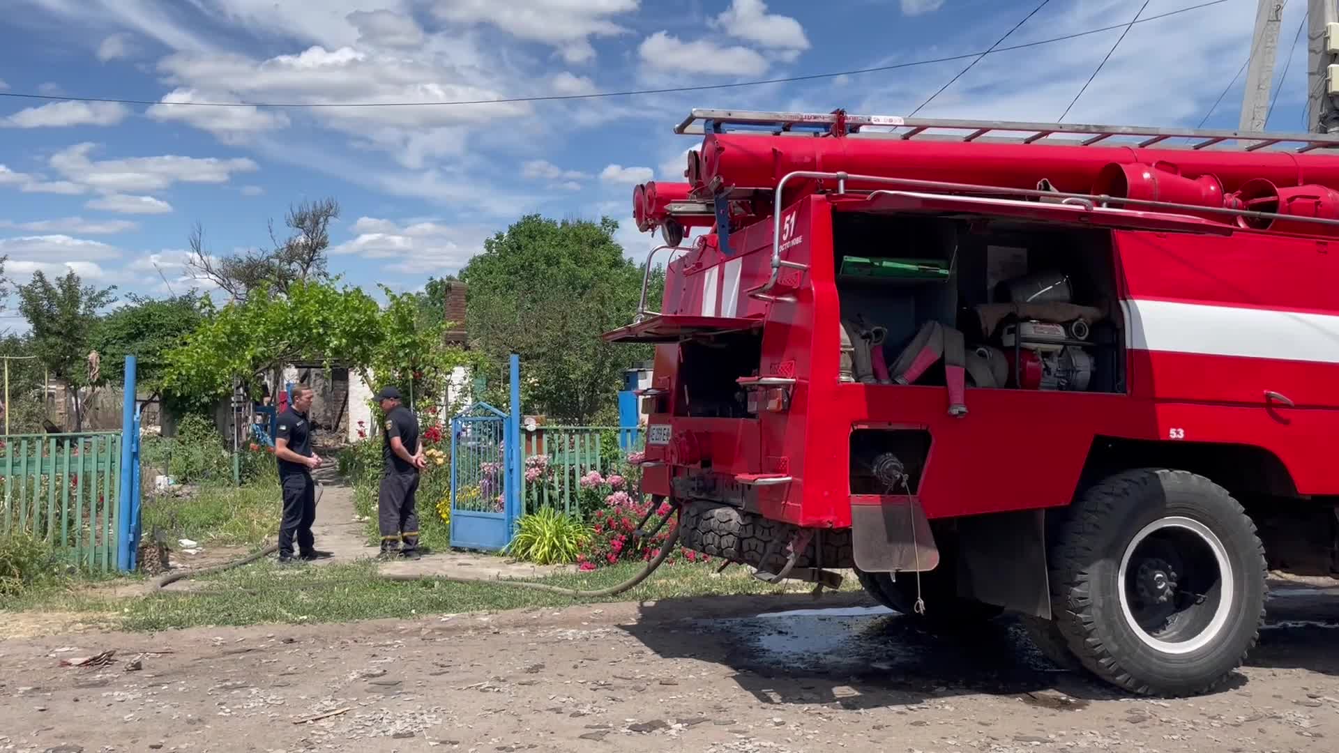 Shelling in Apostolove, Ukraine