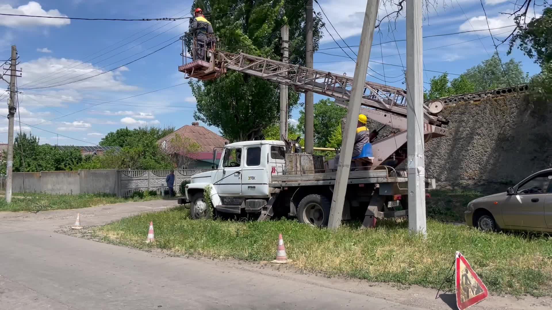 Shelling in Apostolove, Ukraine