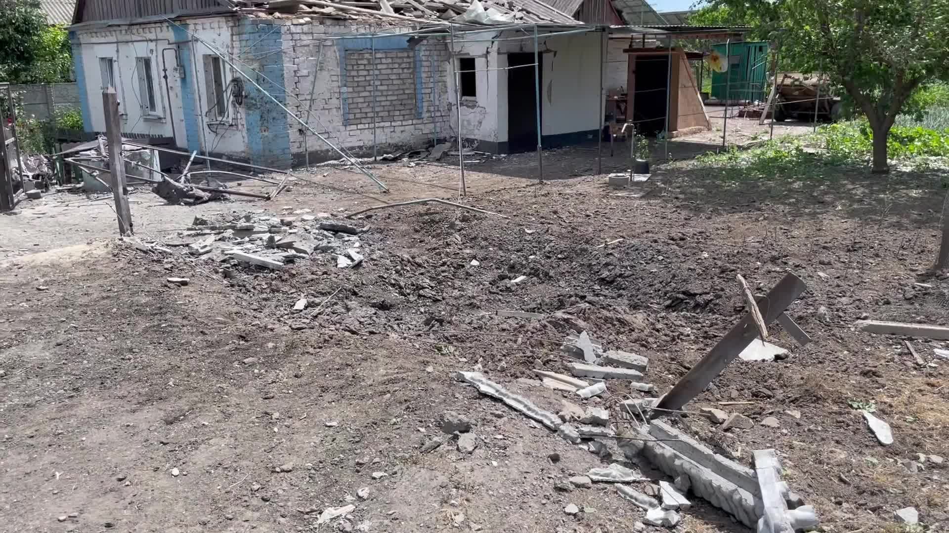 Shelling in Apostolove, Ukraine