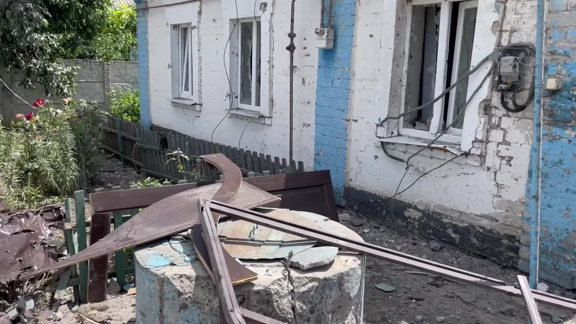Shelling in Apostolove, Ukraine