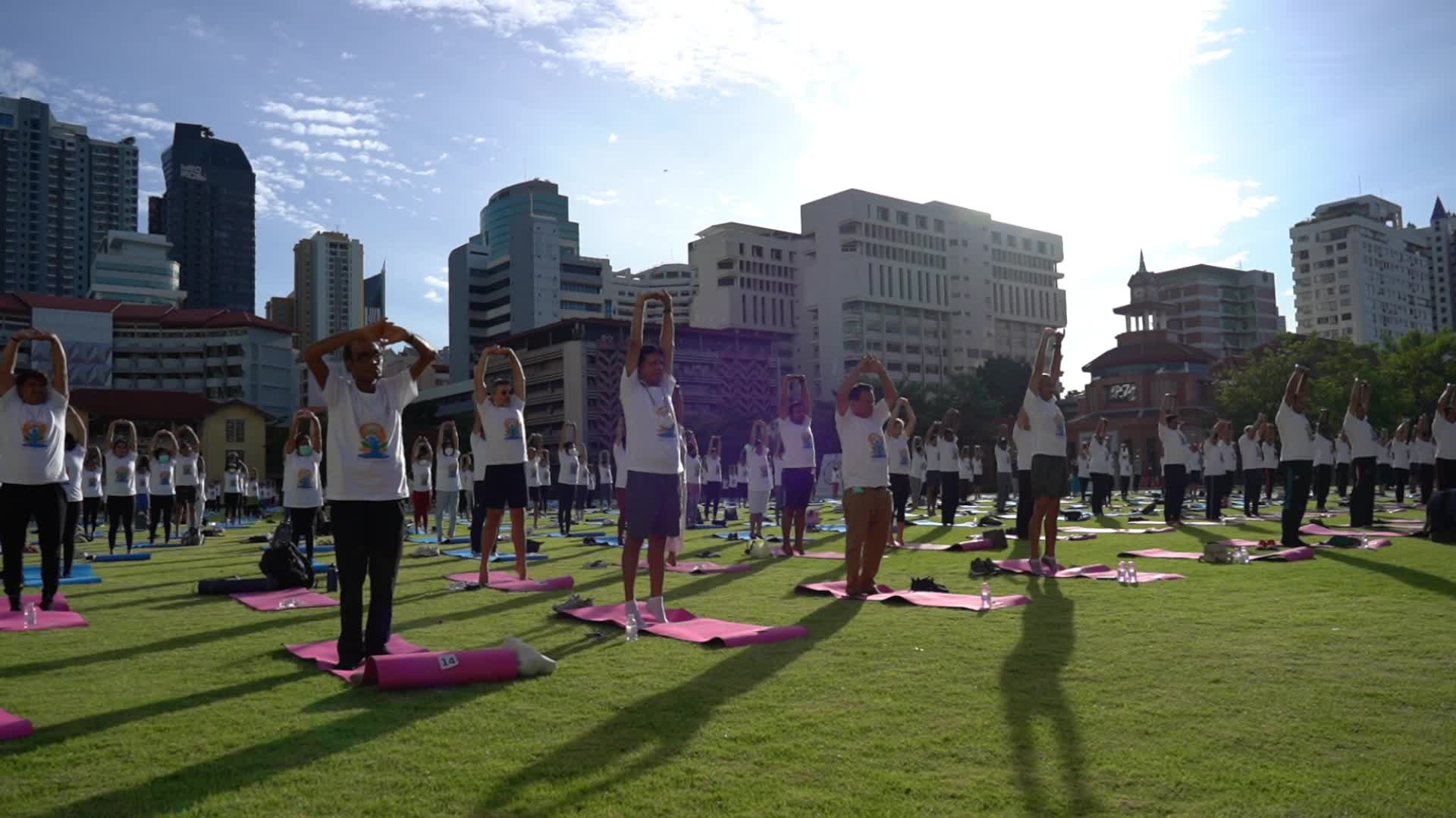The 8th International Day of Yoga in Bangkok.