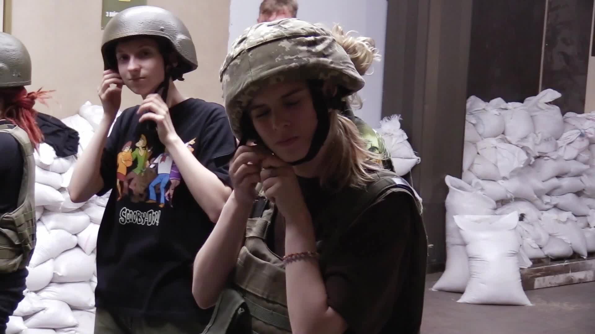 Military training for civilians in the handling of weapons, amid Russia's invasion of Ukraine, in Odesa