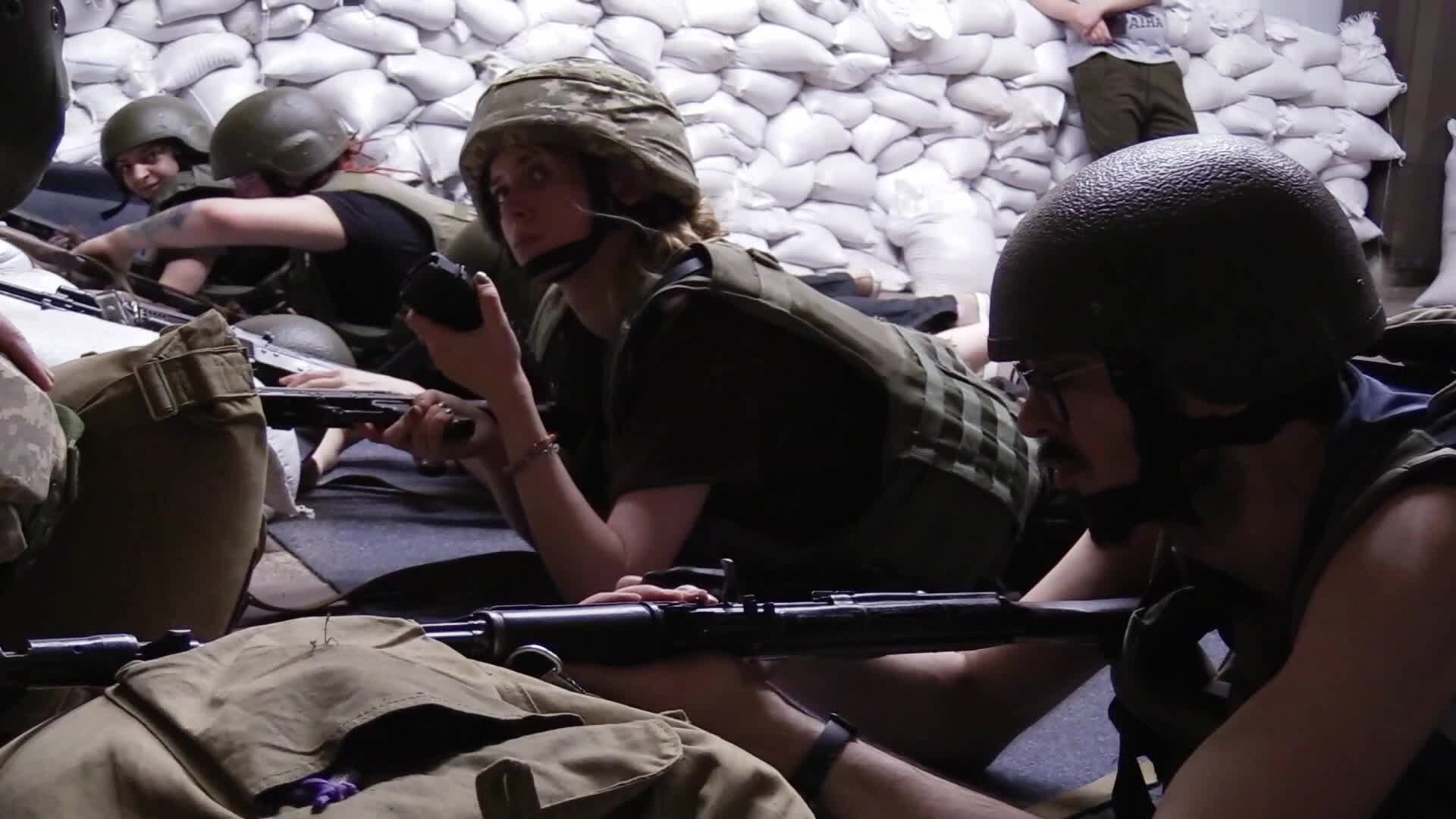 Military training for civilians in the handling of weapons, amid Russia's invasion of Ukraine, in Odesa