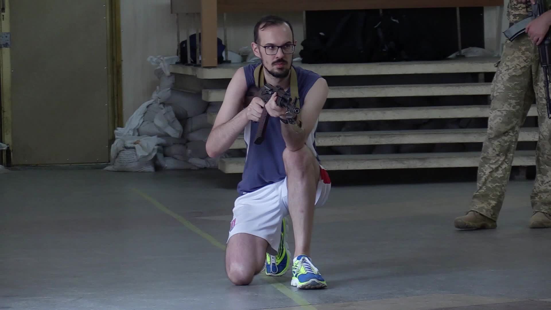 Military training for civilians in the handling of weapons, amid Russia's invasion of Ukraine, in Odesa