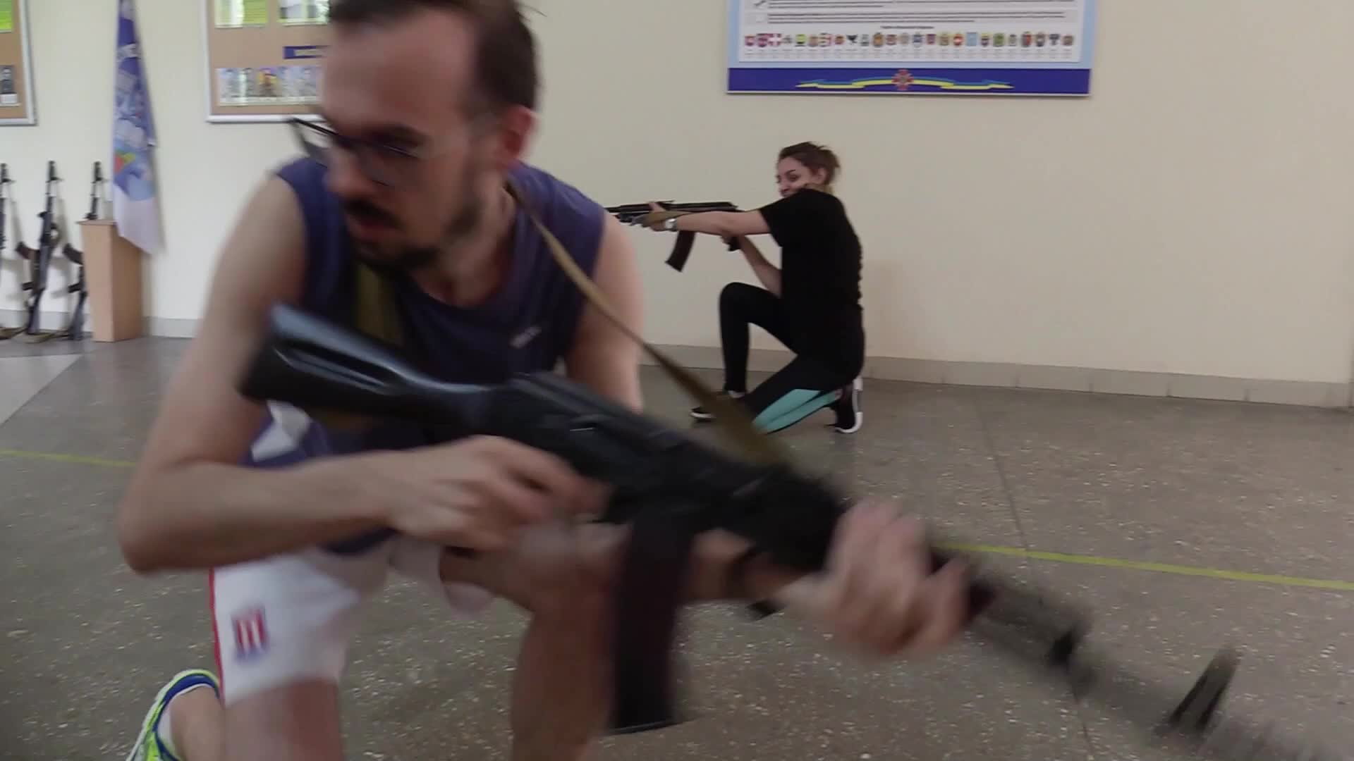 Military training for civilians in the handling of weapons, amid Russia's invasion of Ukraine, in Odesa