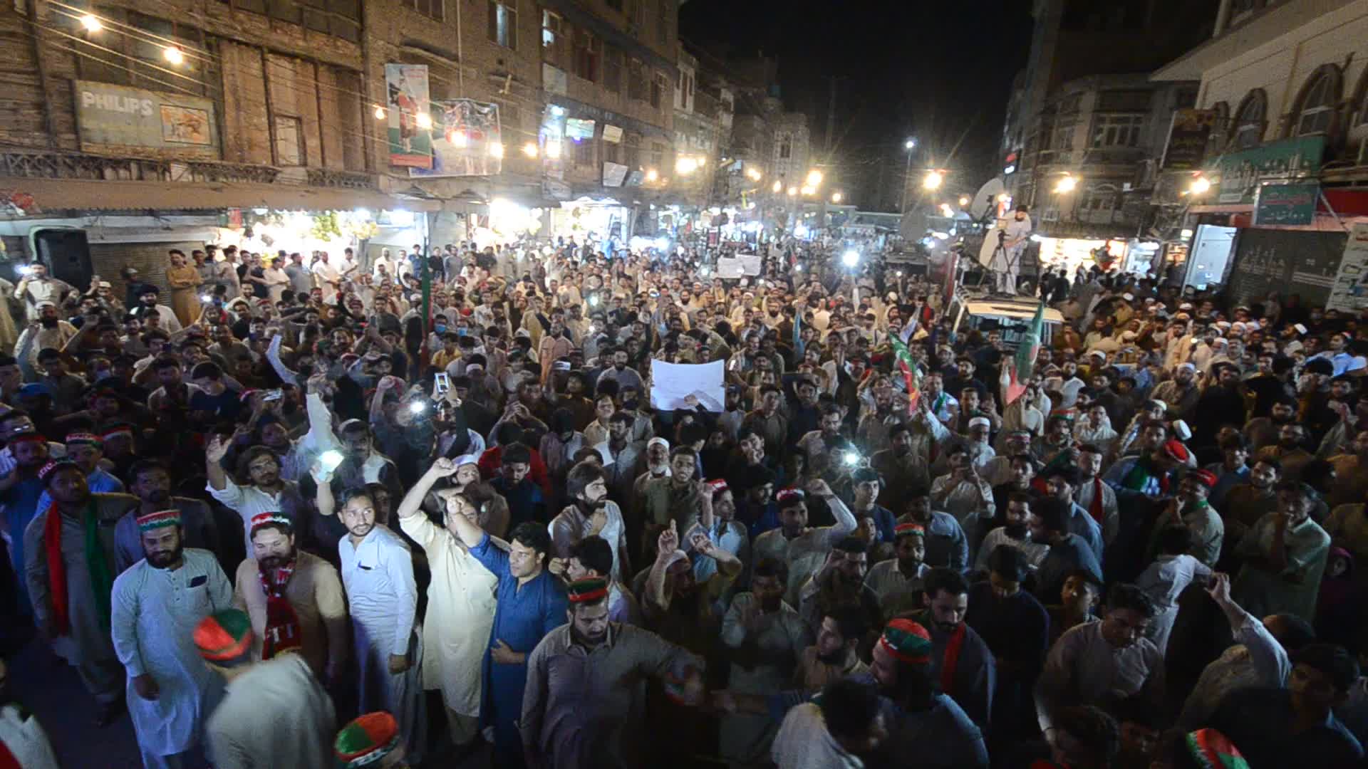 Tehreek-e-Insaf (PTI) party work protest in Peshawar
