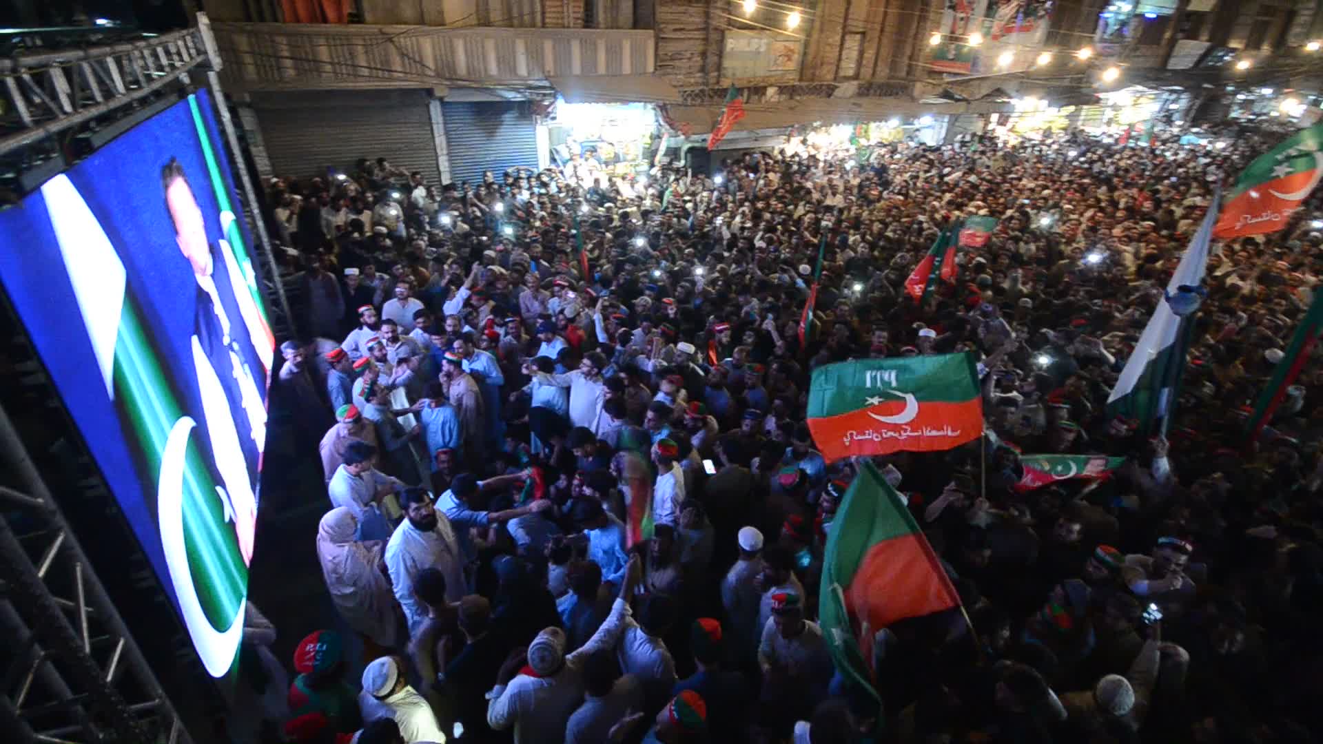 Tehreek-e-Insaf (PTI) party work protest in Peshawar
